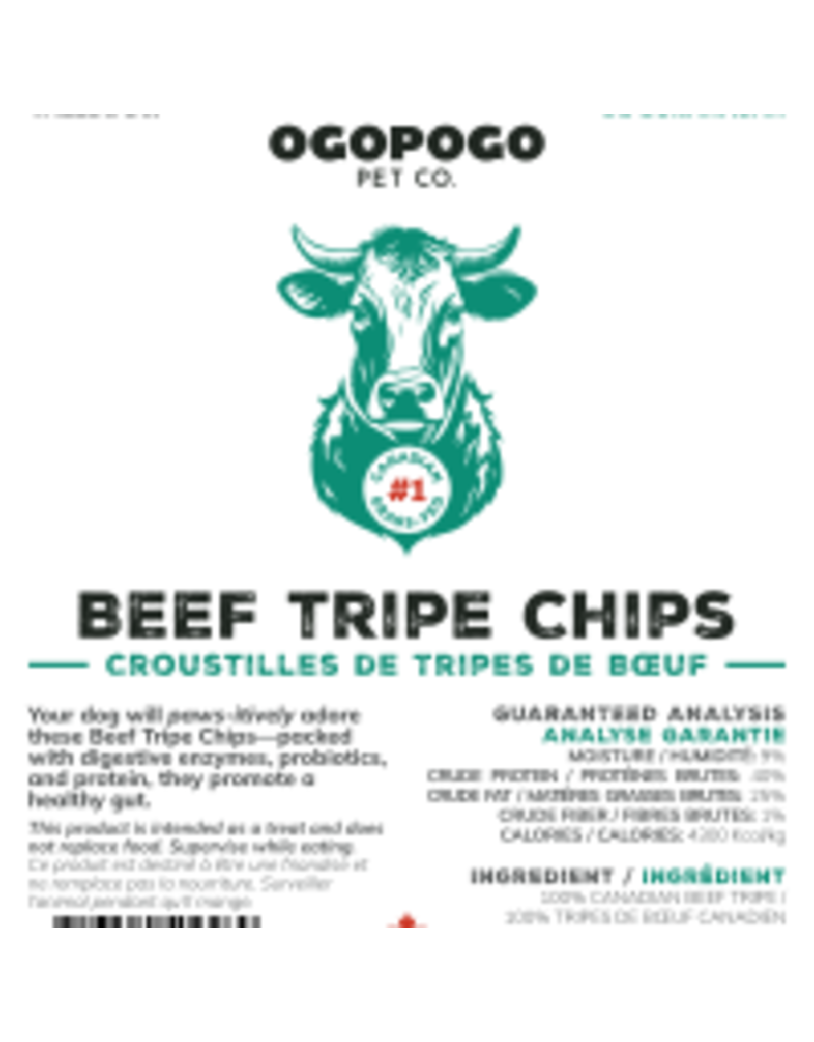 Ogopogo Pet Co. Beef Tripe Chips