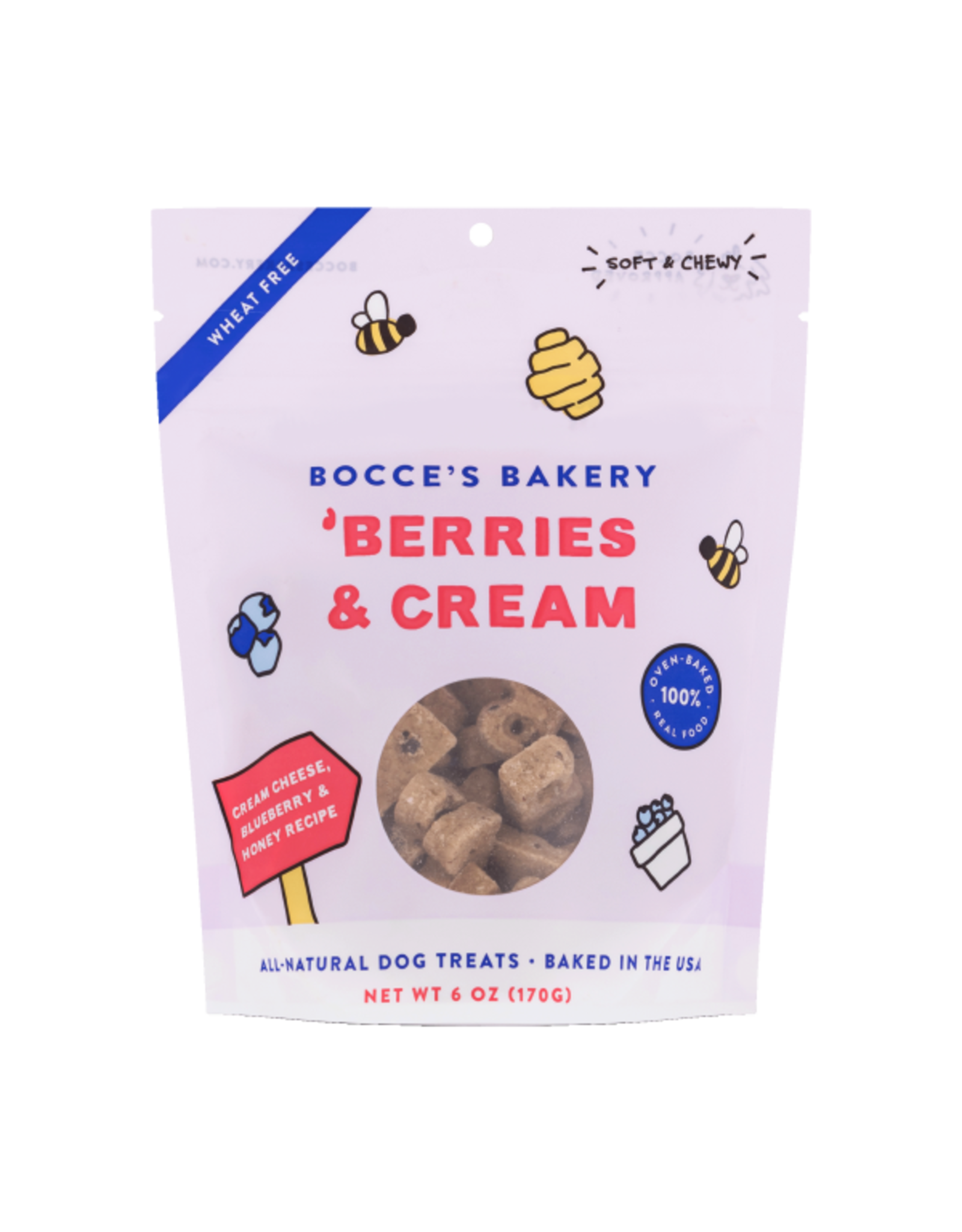 Bocce's Bakery Dog Soft & Chewy Berries & Cream 6oz