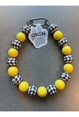 OKGN Silicone Bead Collar - Happy Plaid