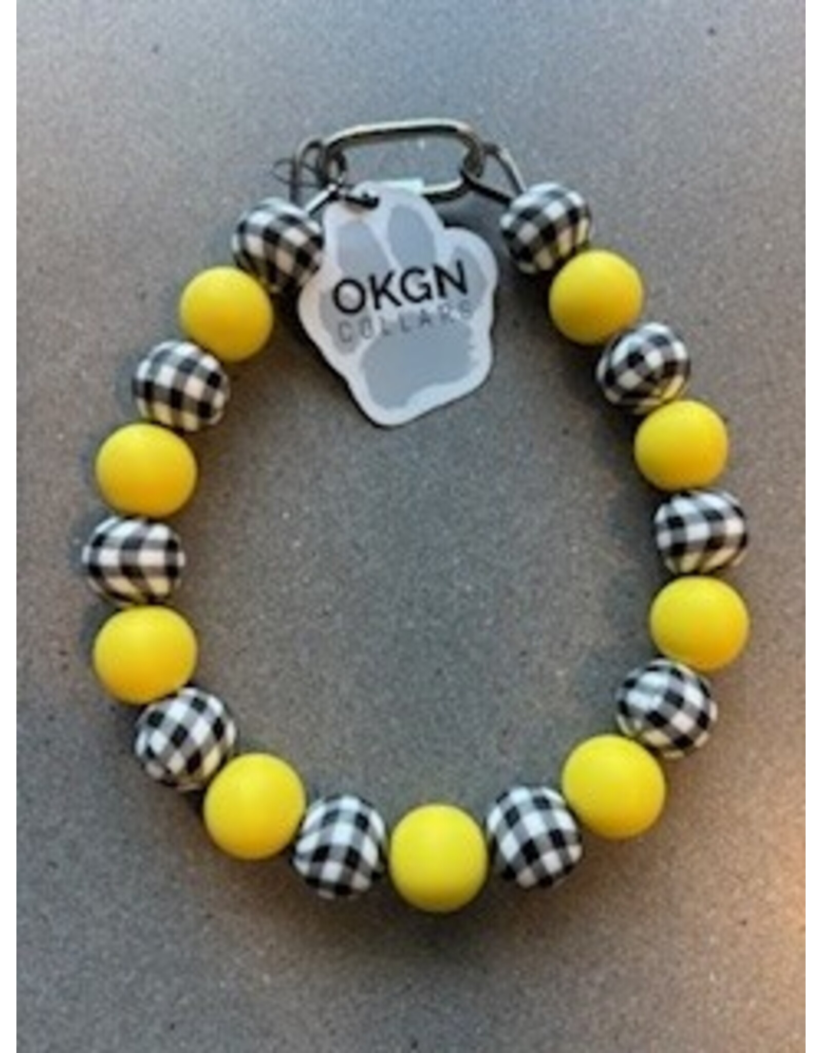 OKGN Silicone Bead Collar - Happy Plaid