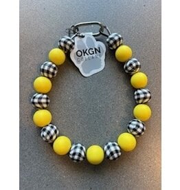 OKGN Silicone Bead Collar - Happy Plaid