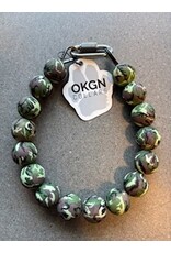 OKGN Silicone Bead Collar - Green/Blk Camo