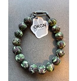 OKGN Silicone Bead Collar - Green/Blk Camo