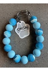 OKGN Silicone Bead Collar - Blue Wave