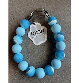 OKGN Silicone Bead Collar - Blue Wave