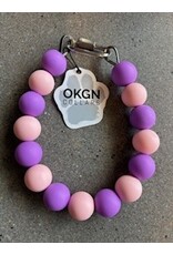 OKGN Silicone Bead Collar - Pink & Purple
