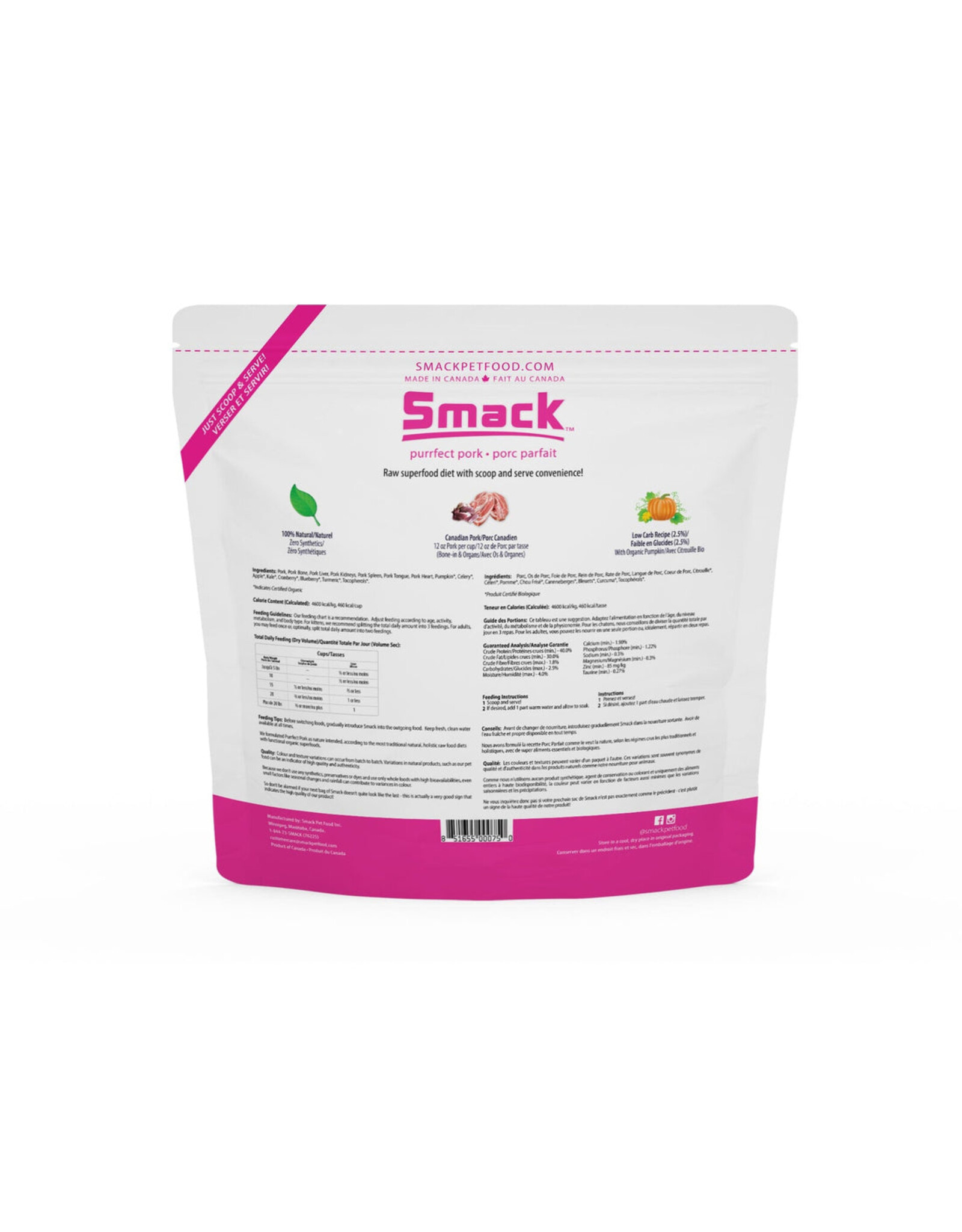 Smack Purrfect Pork for Cats 250g