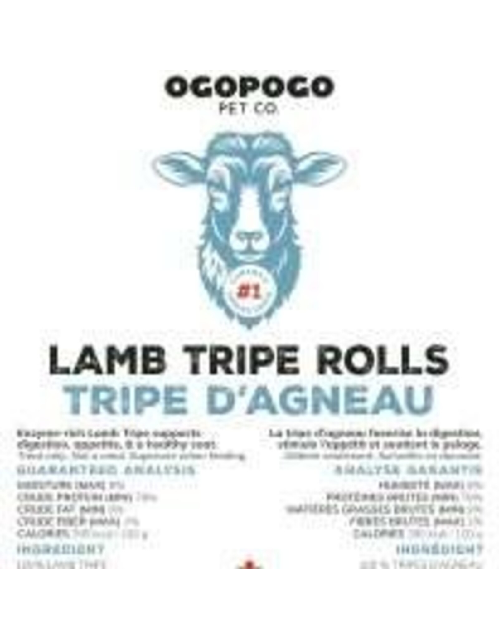 Ogopogo Pet Co. Lamb Tripe Rolls 6 Pack