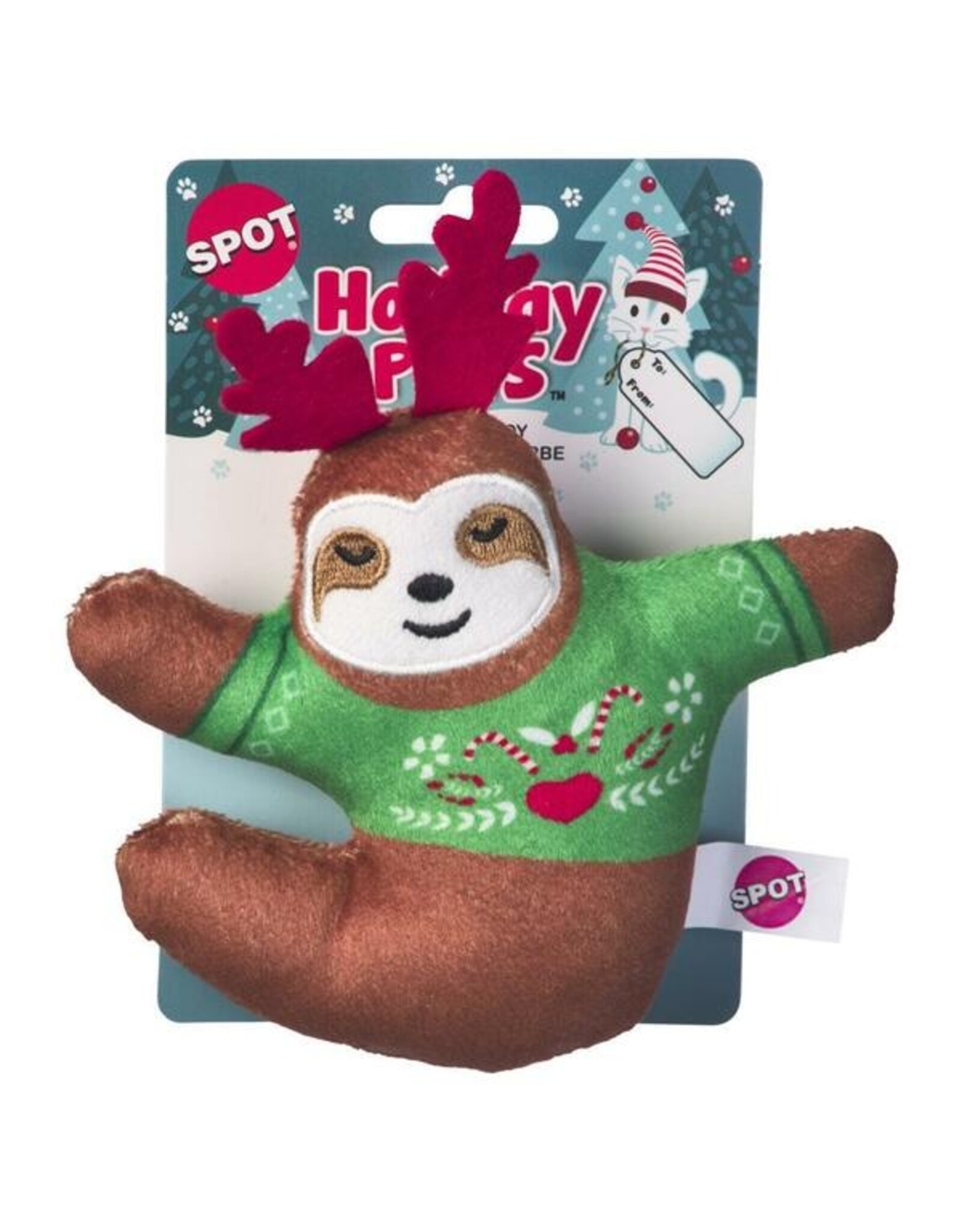 Spot - Ethical Pet Products XMAS Sloths Asst 5"