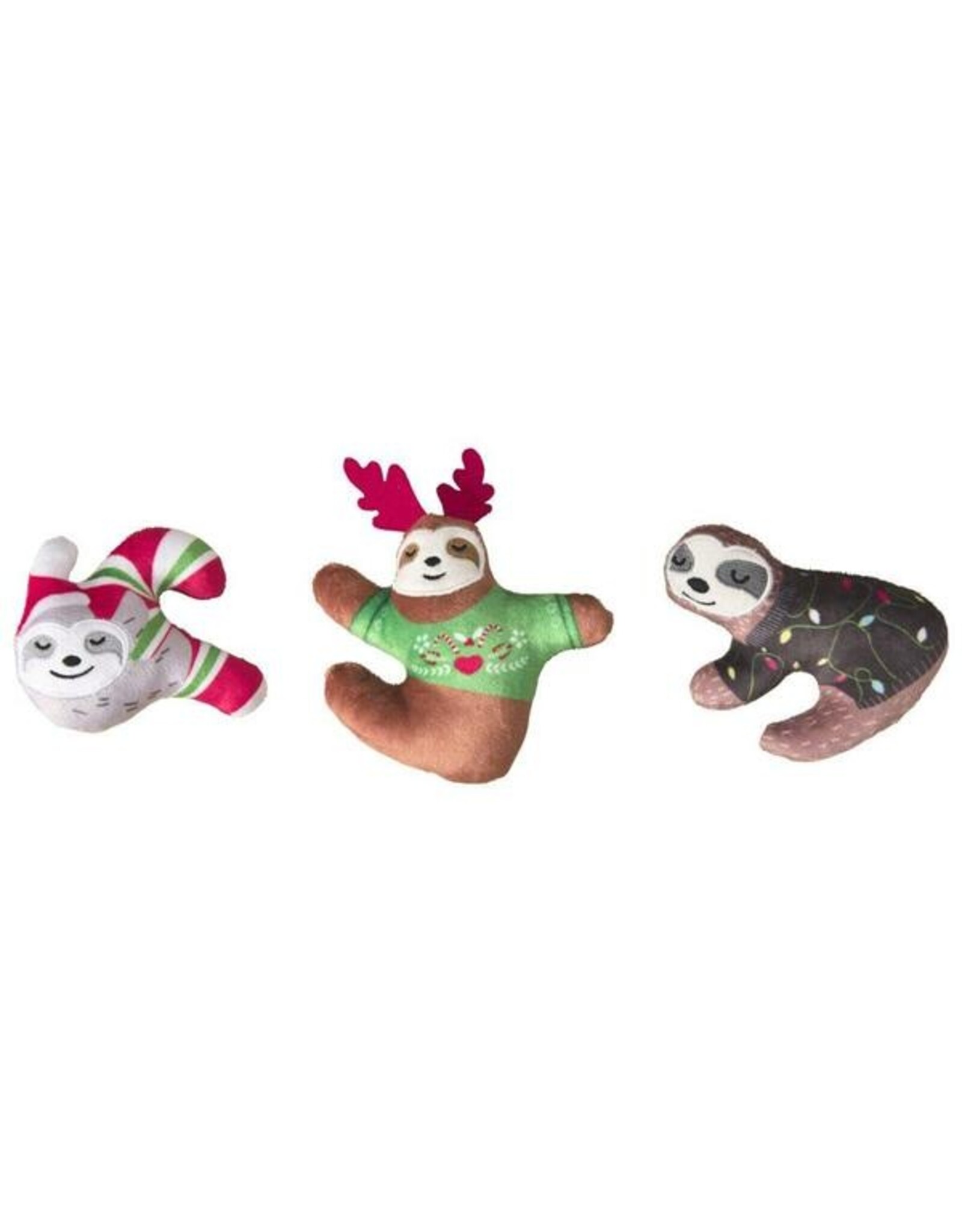 Spot - Ethical Pet Products XMAS Sloths Asst 5"