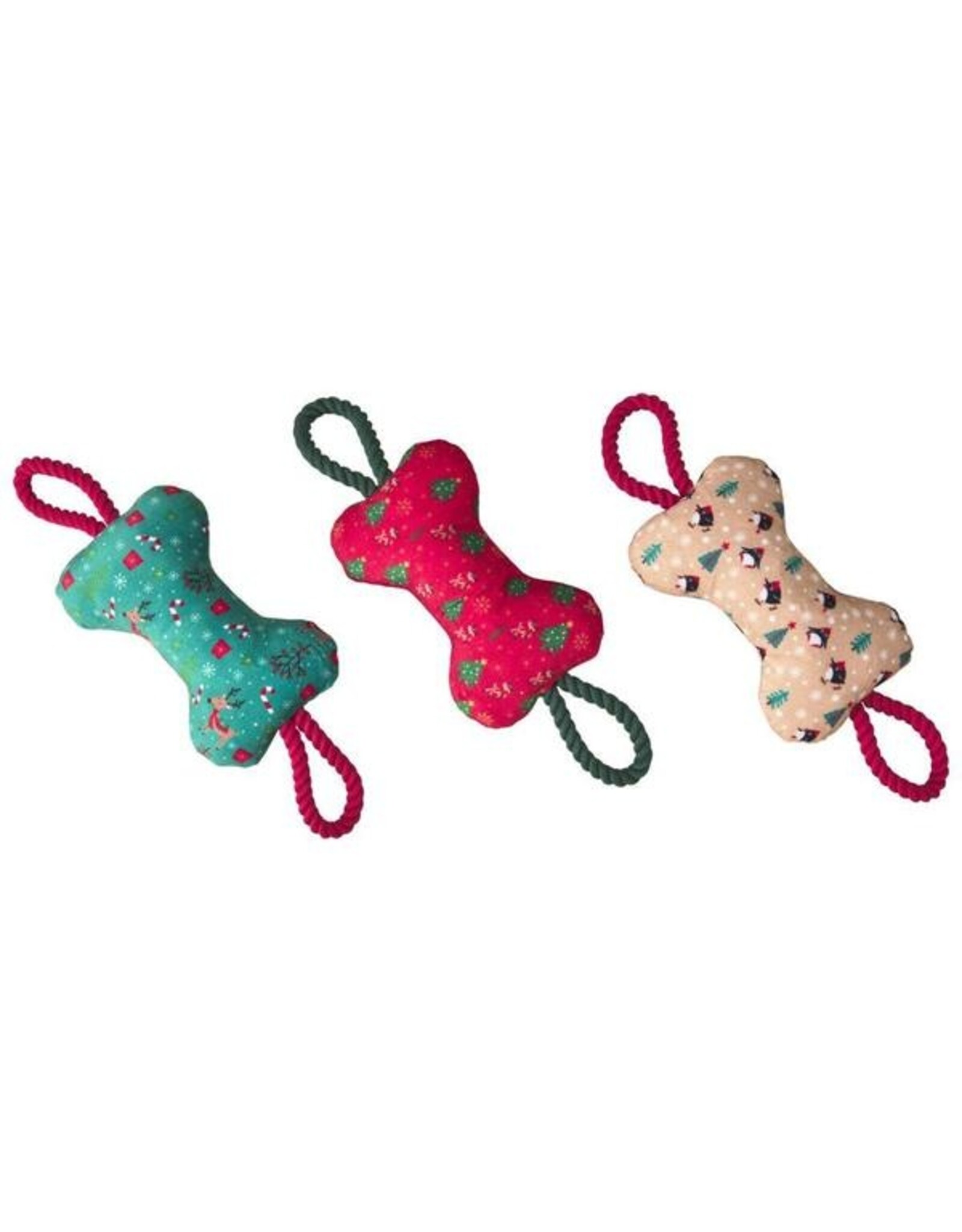 Spot - Ethical Pet Products XMAS Bones with Rope Asst 14"