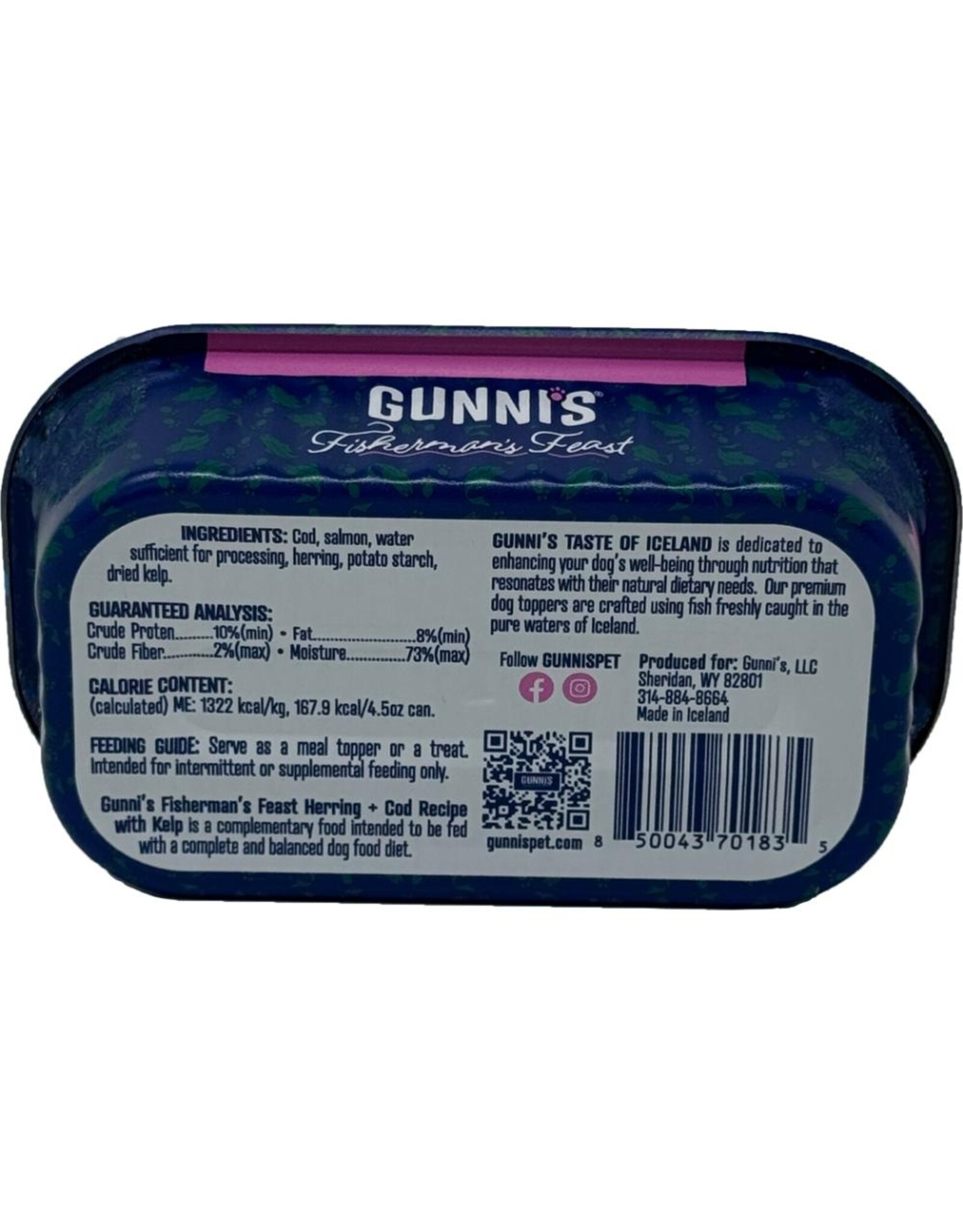 Gunni's Pet Dog Topper Herring & Cod w/ Kelp 128g