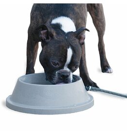 K&H Pet Products Thermal Bowl Slate Gray 32OZ 12Watt