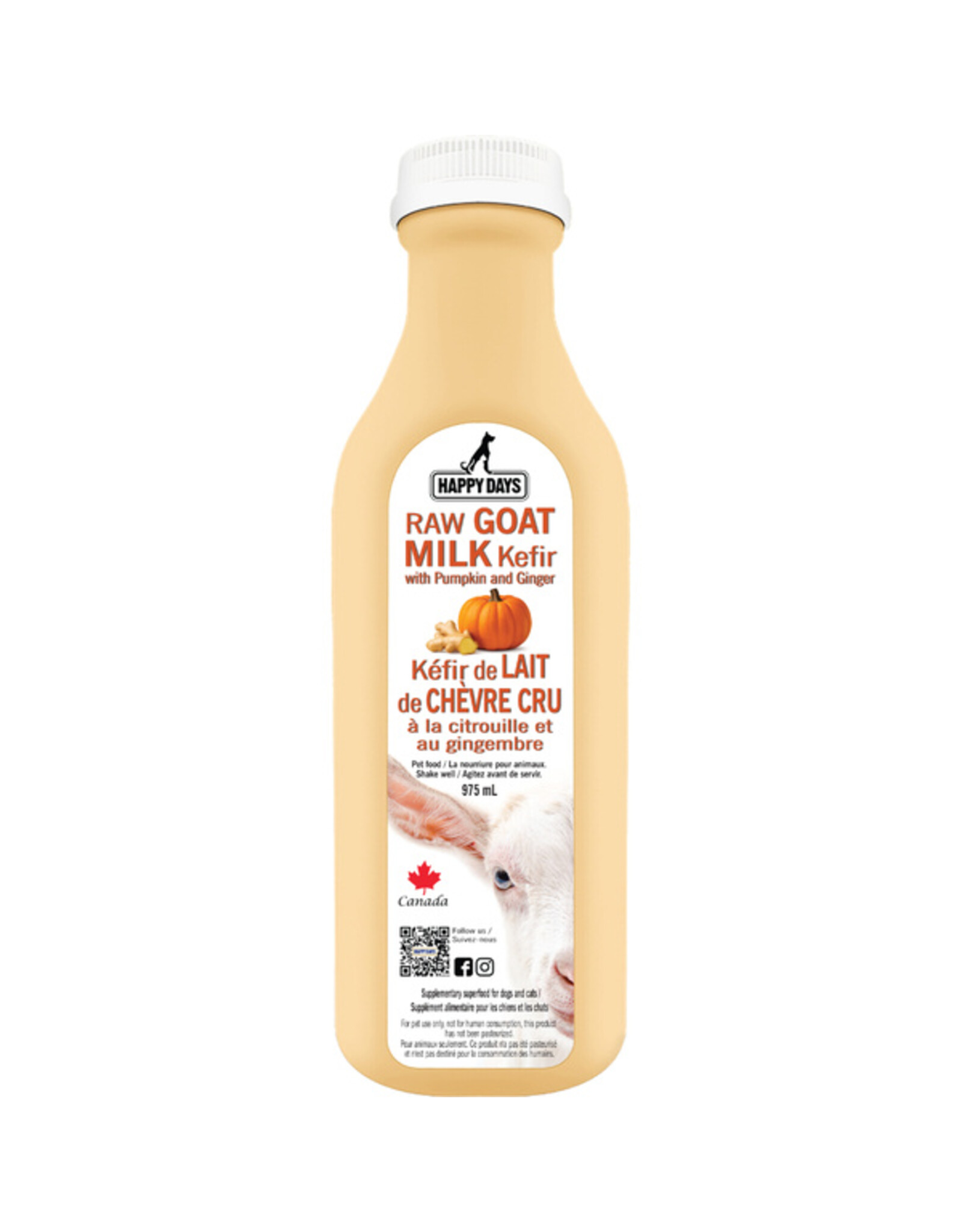 Happy Days Frozen-Raw Goat Milk Kefir Pumpkin & Ginger 975ML