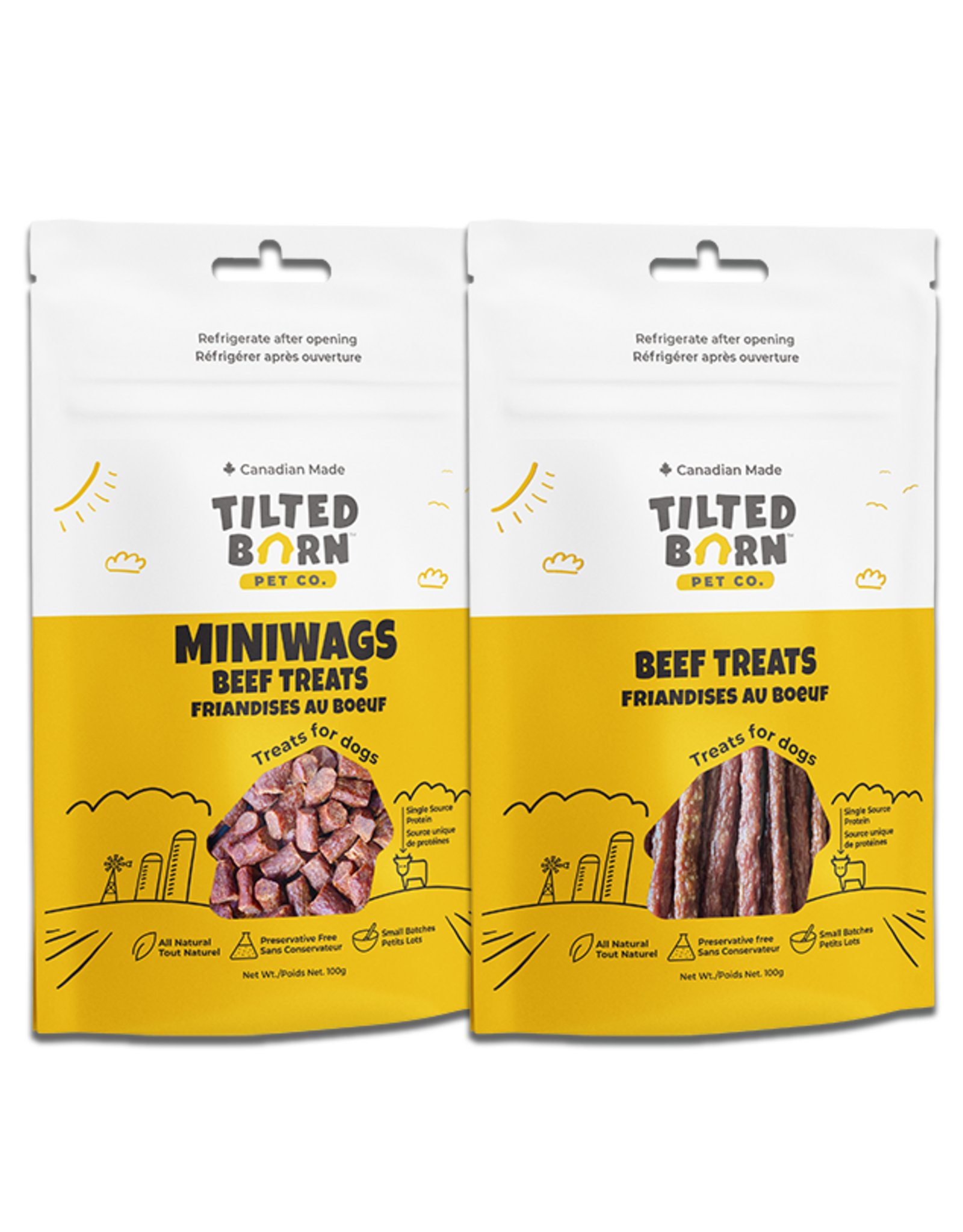 Tilted Barn Pet Co. Treats Miniwags Beef 100g