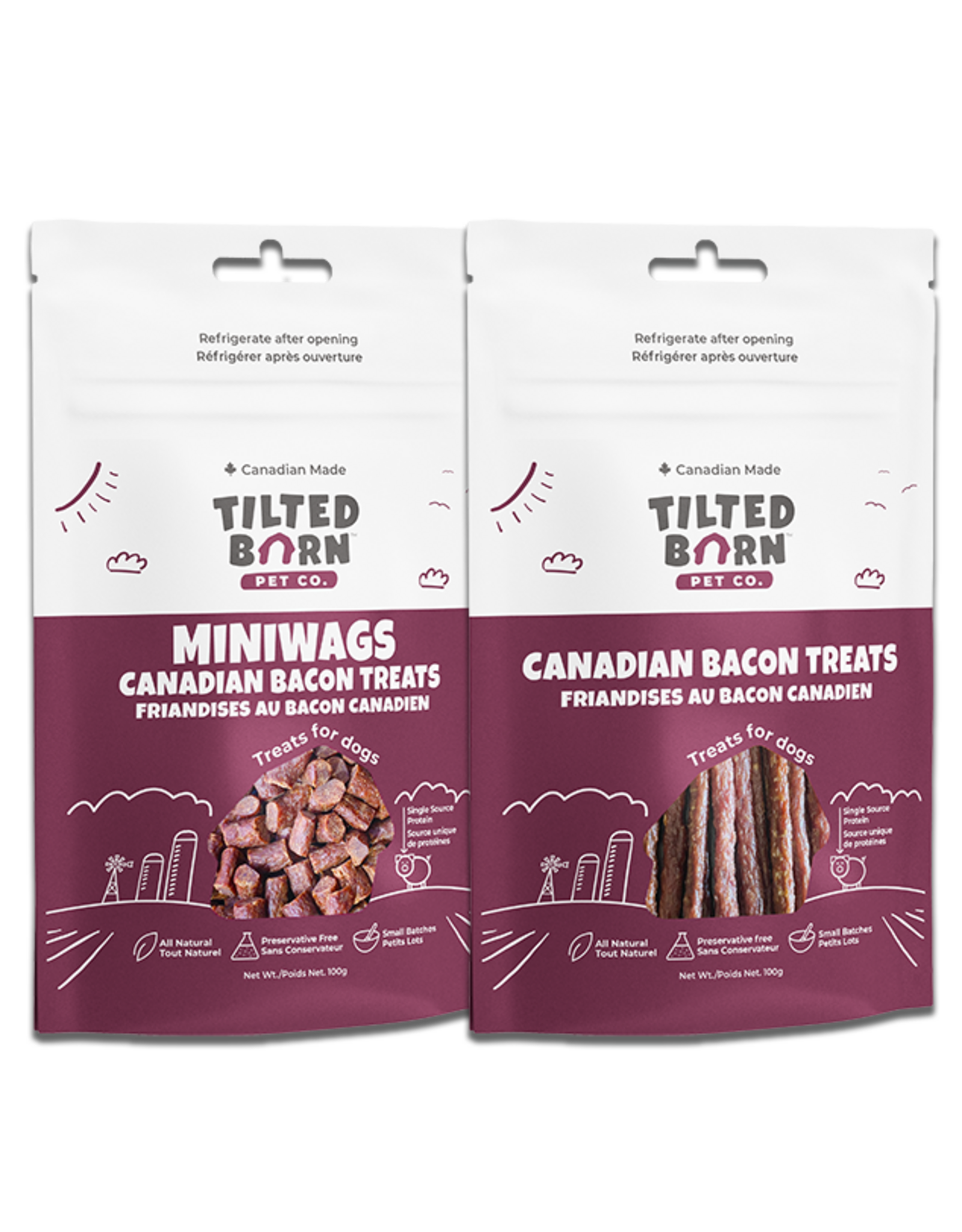 Tilted Barn Pet Co. Treats CND Bacon 100g