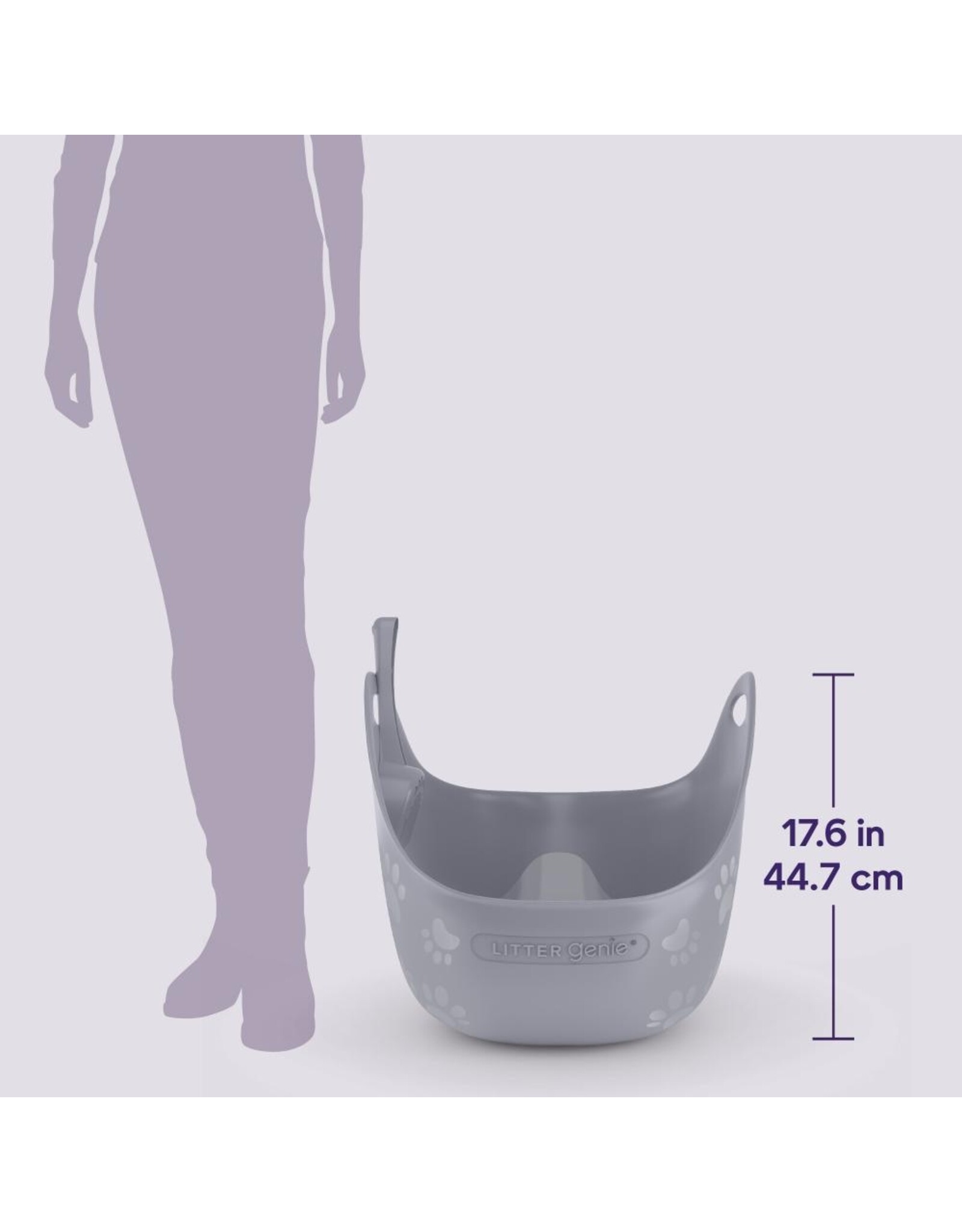 Cat Litter Box With Scoop - Grey