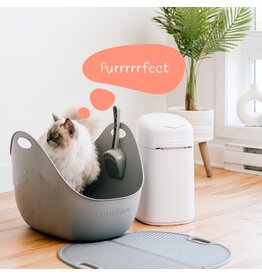 Cat Litter Box With Scoop - Grey