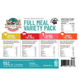 Pets Go Raw Variety Full Meal - 24LB