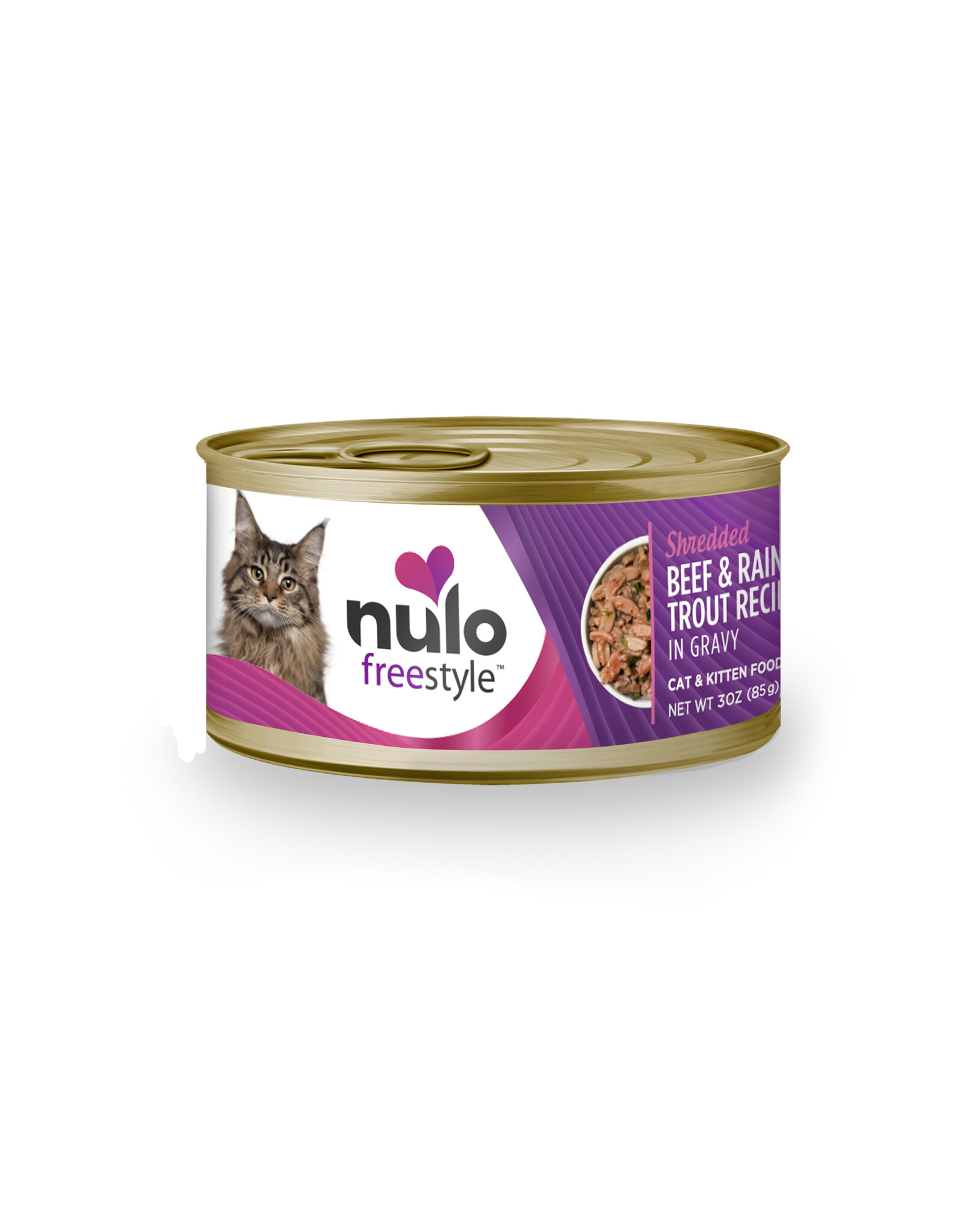 Nulo FreeStyle - Cat - Shredded Beef & Rainbow Trout in Gravy Recipe 3oz