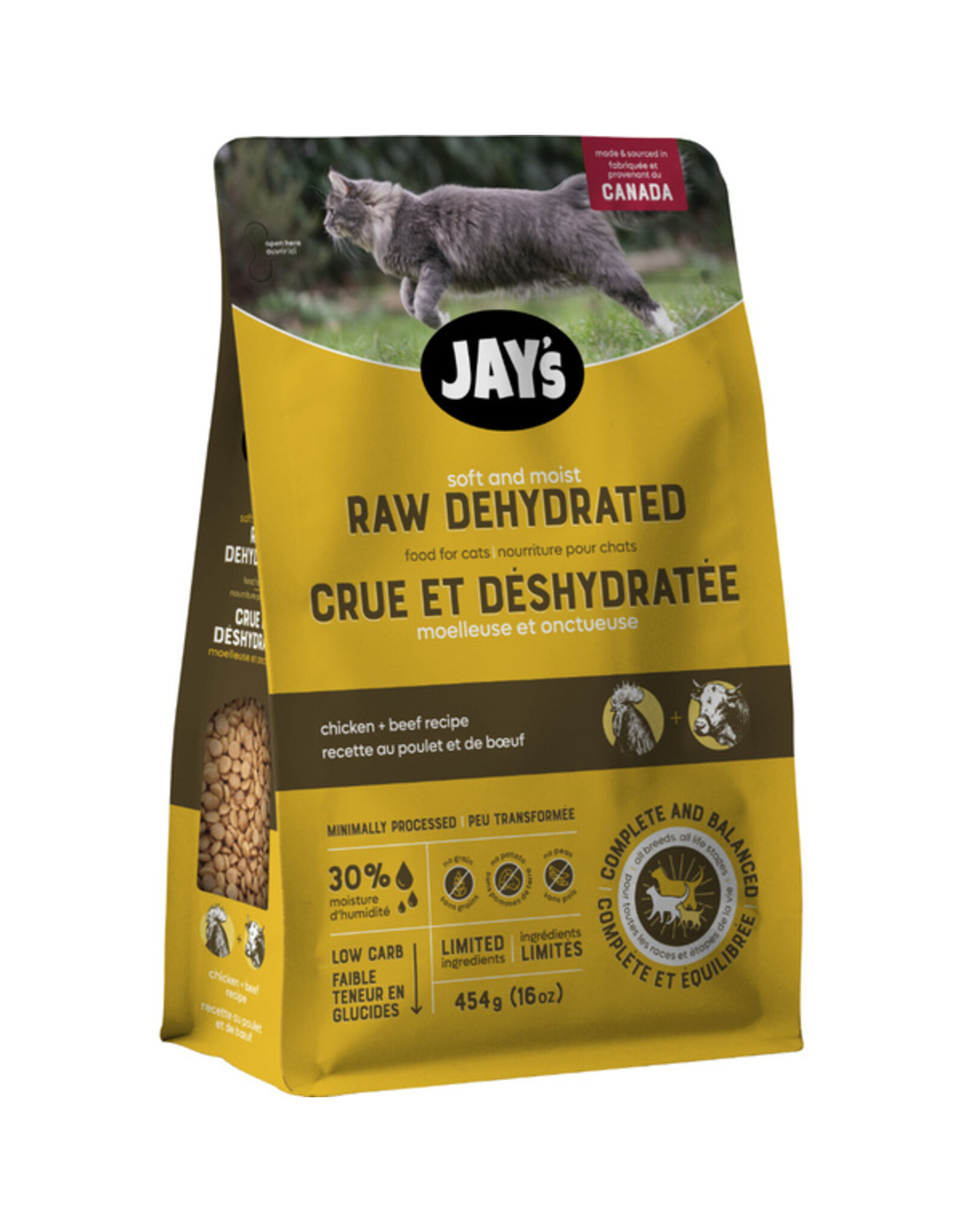 Jay's Raw Dehydrated Chicken & Beef -Cat 454gm