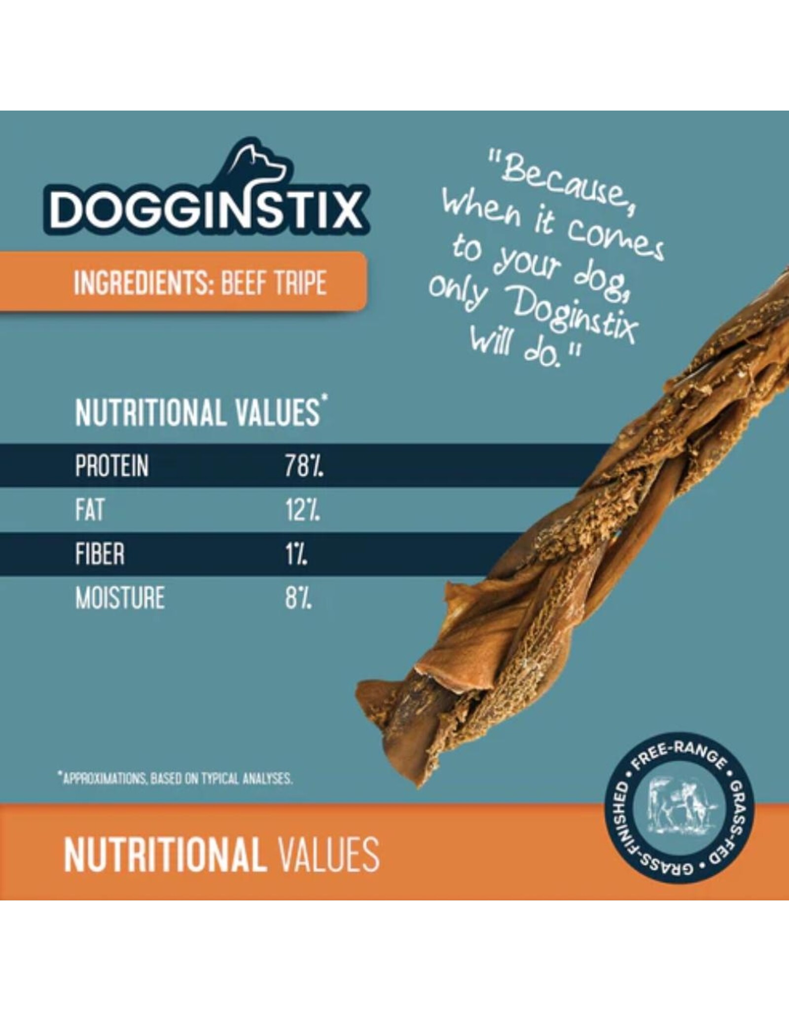 Dogginstix Braided Beef Tripe 24"