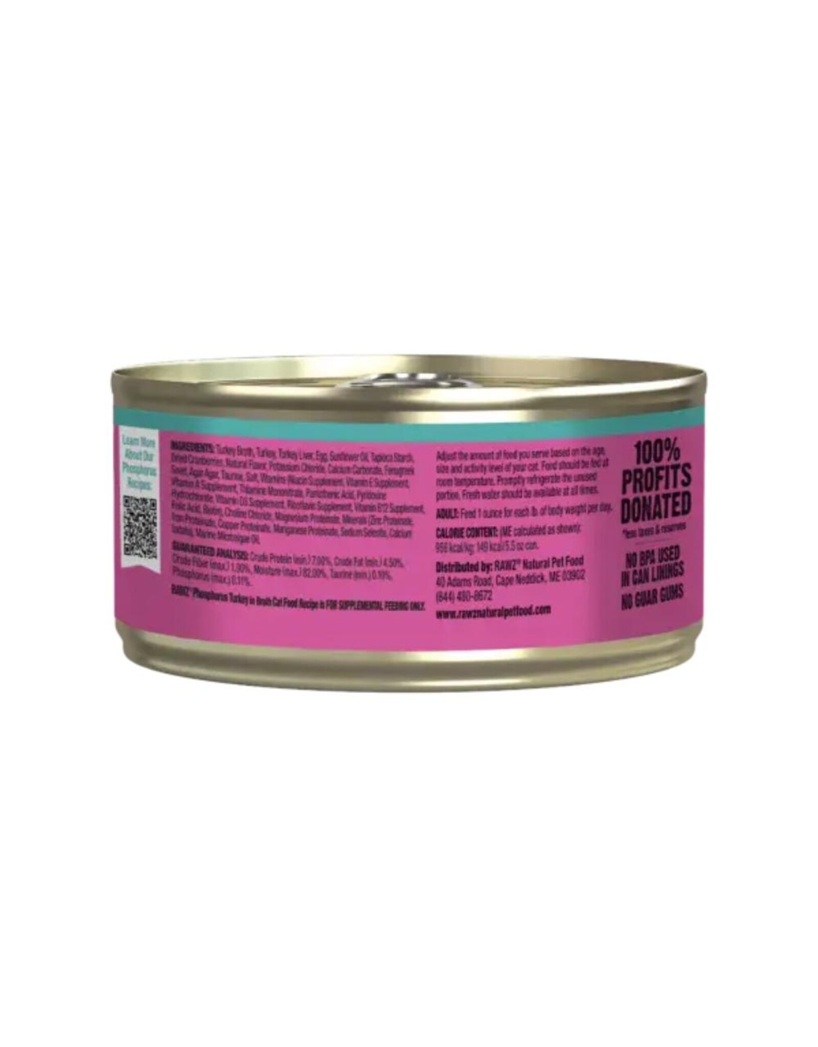 Rawz Cat Low PHOSPHOROUS Turkey 155g