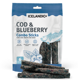 Icelandic+ Dog Combo Sticks Cod & Blueberry 6pc