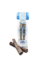 Icelandic+ Dog Cod Skin Hand Wrapped Chew Stick 10" 2pk