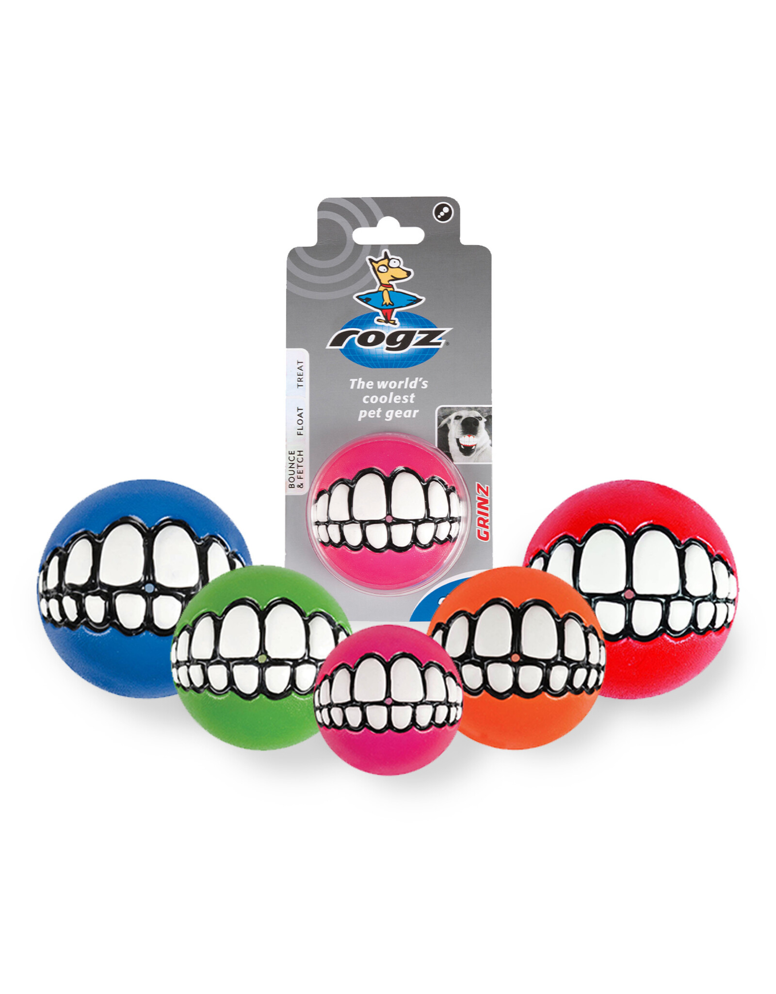 Rogz Grinz Treat Ball Med. 2.5in