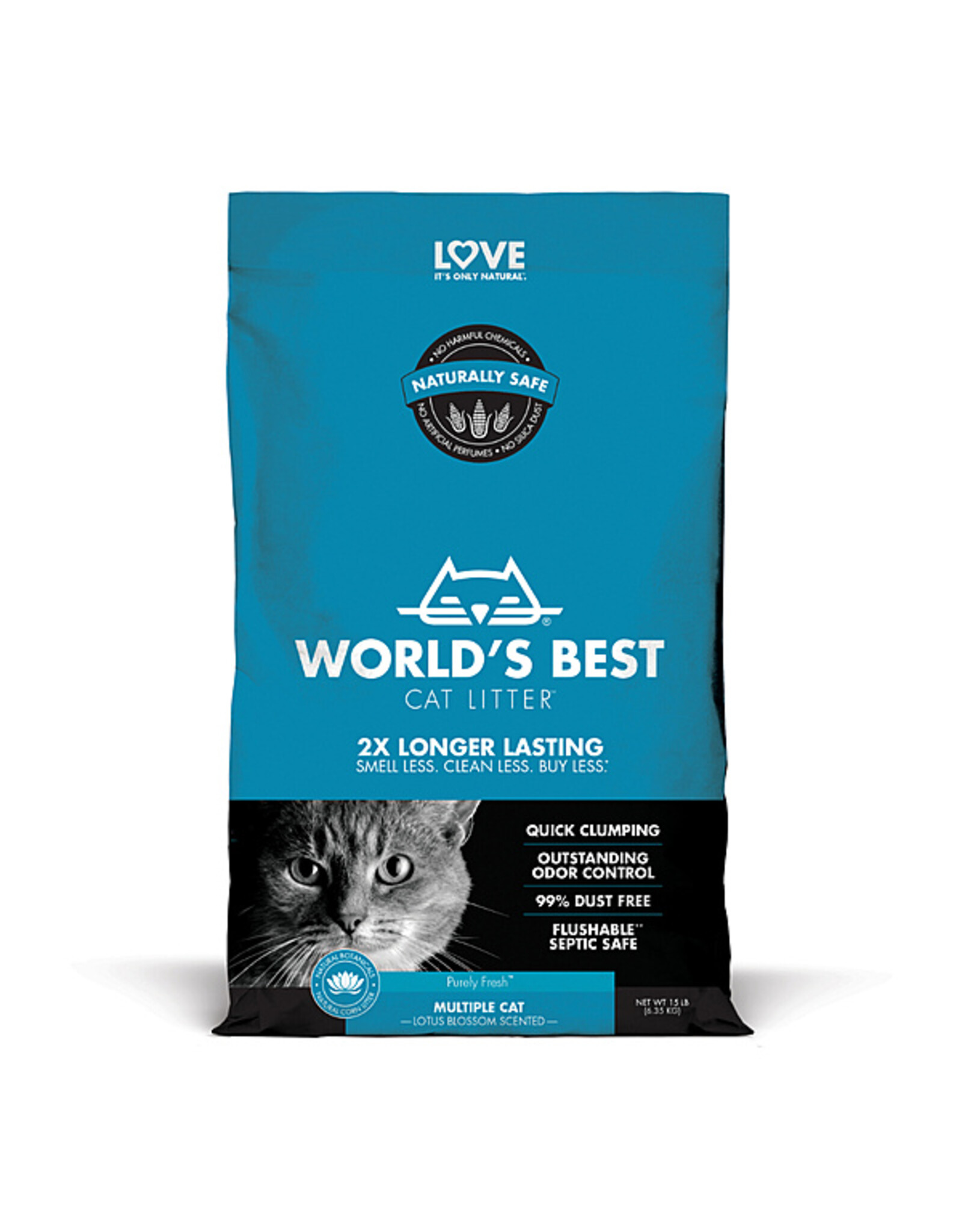 Worlds Best Multiple Cat Lotus Blossom Scent - 6.8kg