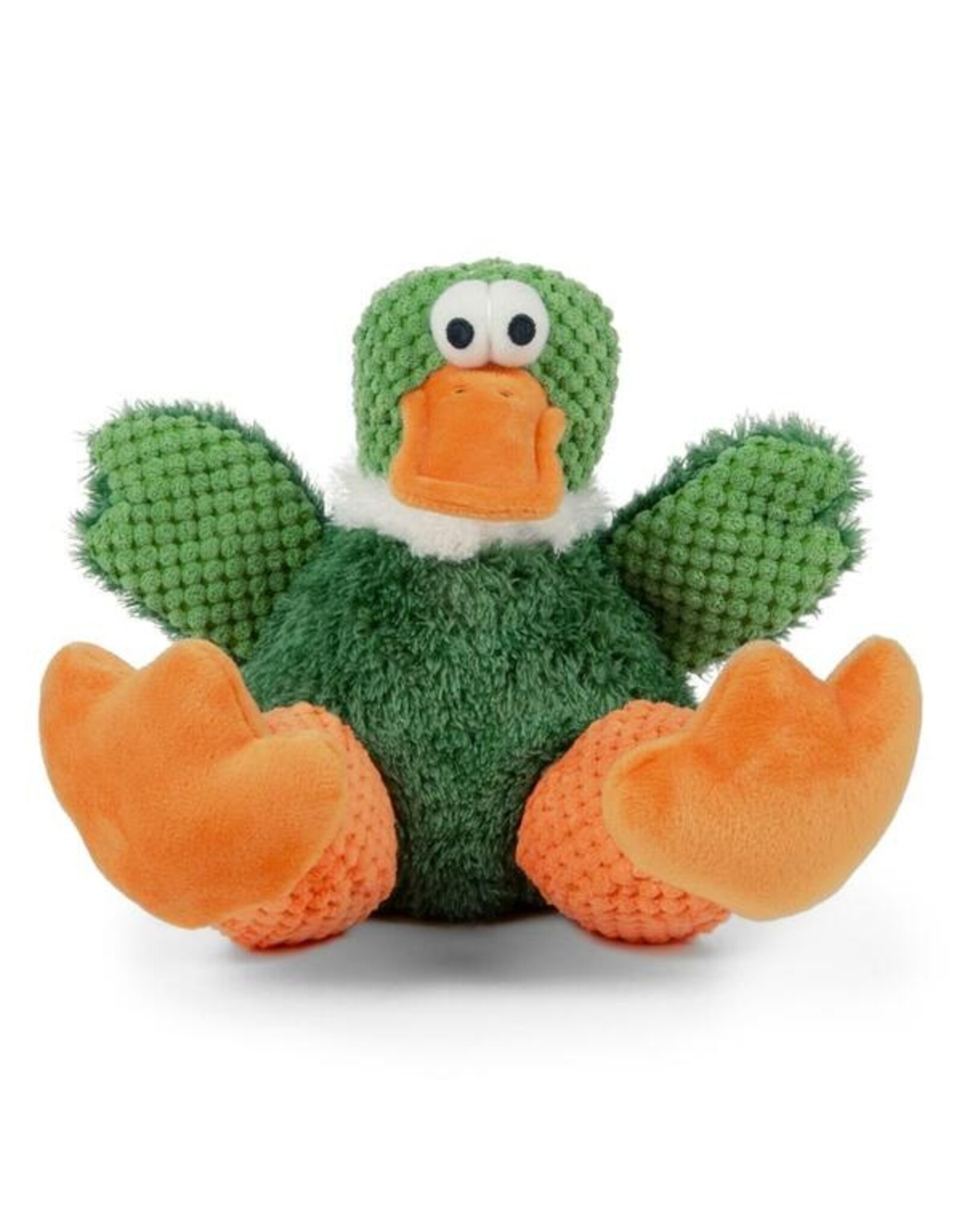 Godog Checkers Duck Squeaky Plush Large