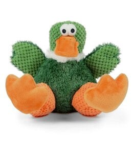 Godog Checkers Duck Squeaky Plush Large