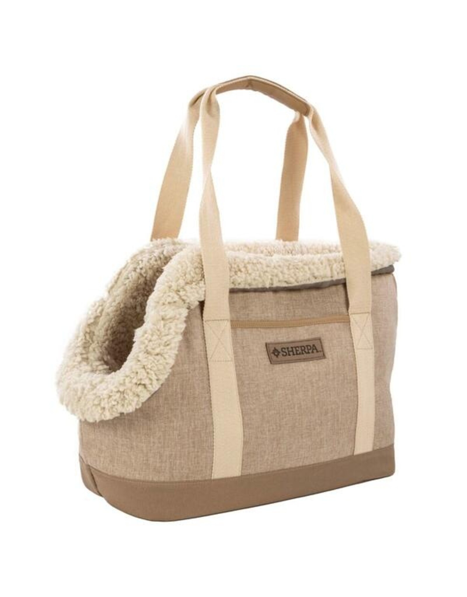 Sherpa LuxeTote Carrier Plush Liner Tan Medium