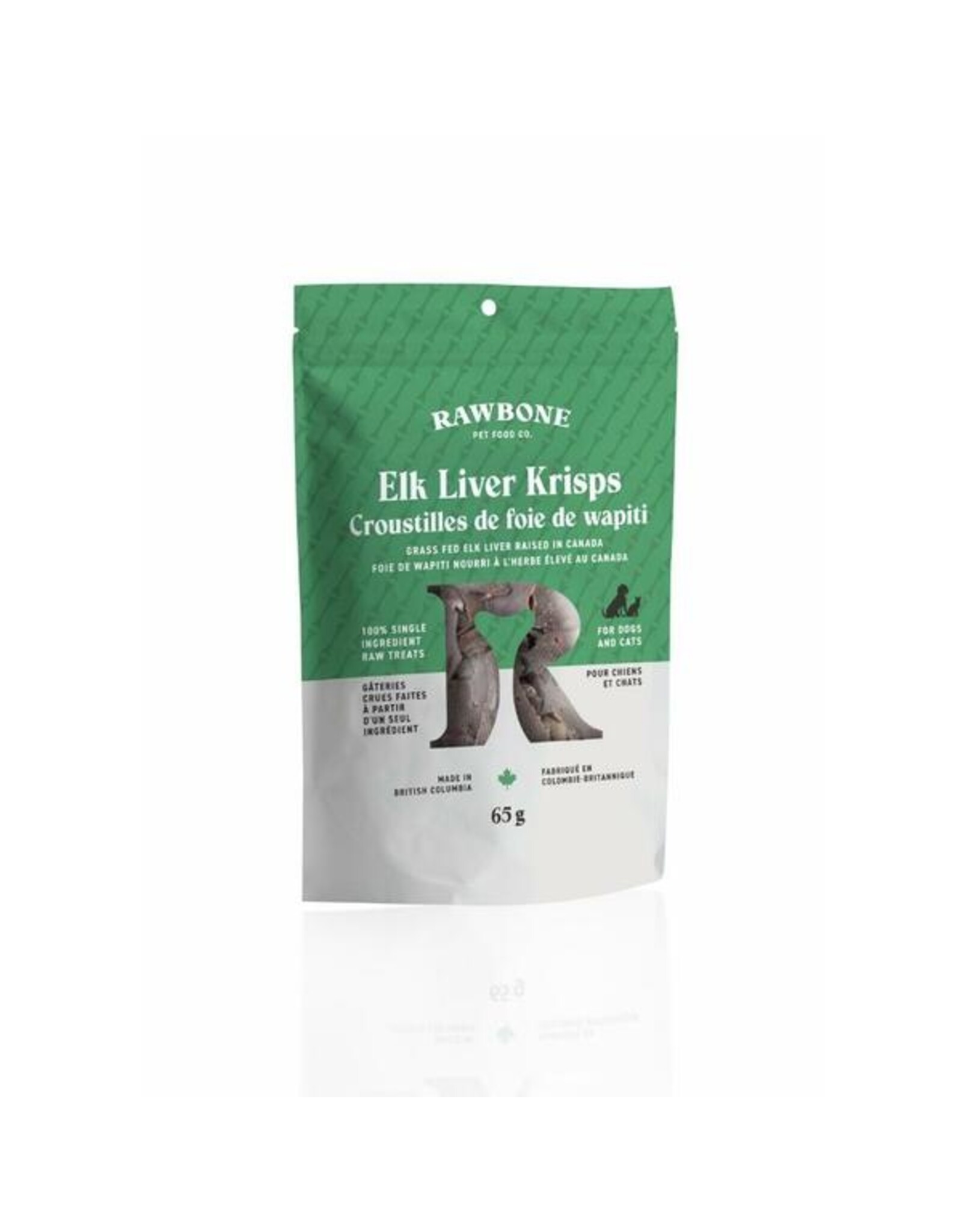 Rawbone Grass Fed Elk Liver Krisps 65GM