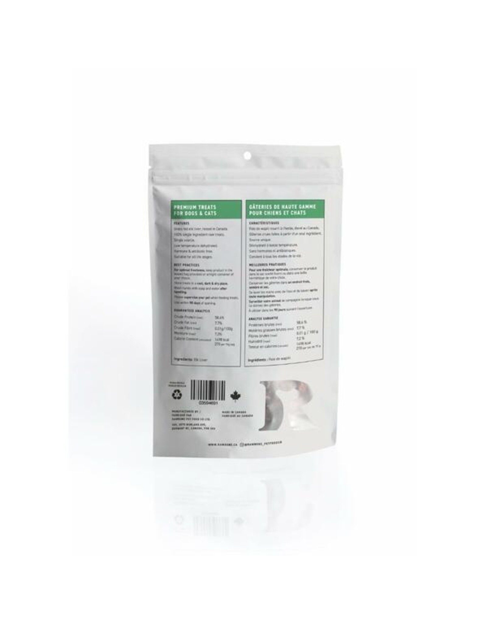 Rawbone Grass Fed Elk Liver Krisps 65GM