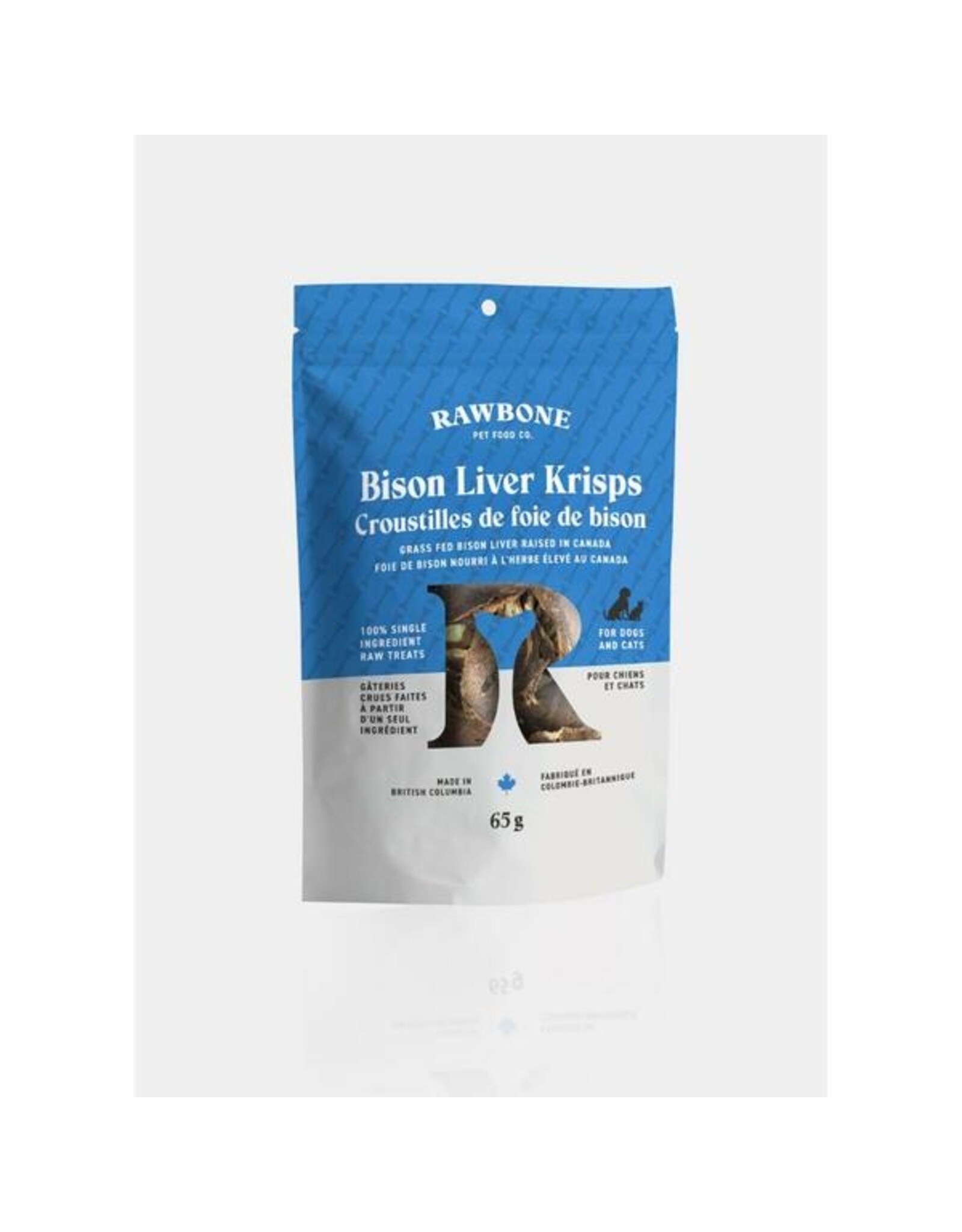 Rawbone Grass Fed Bison Liver Krisps 65Gm