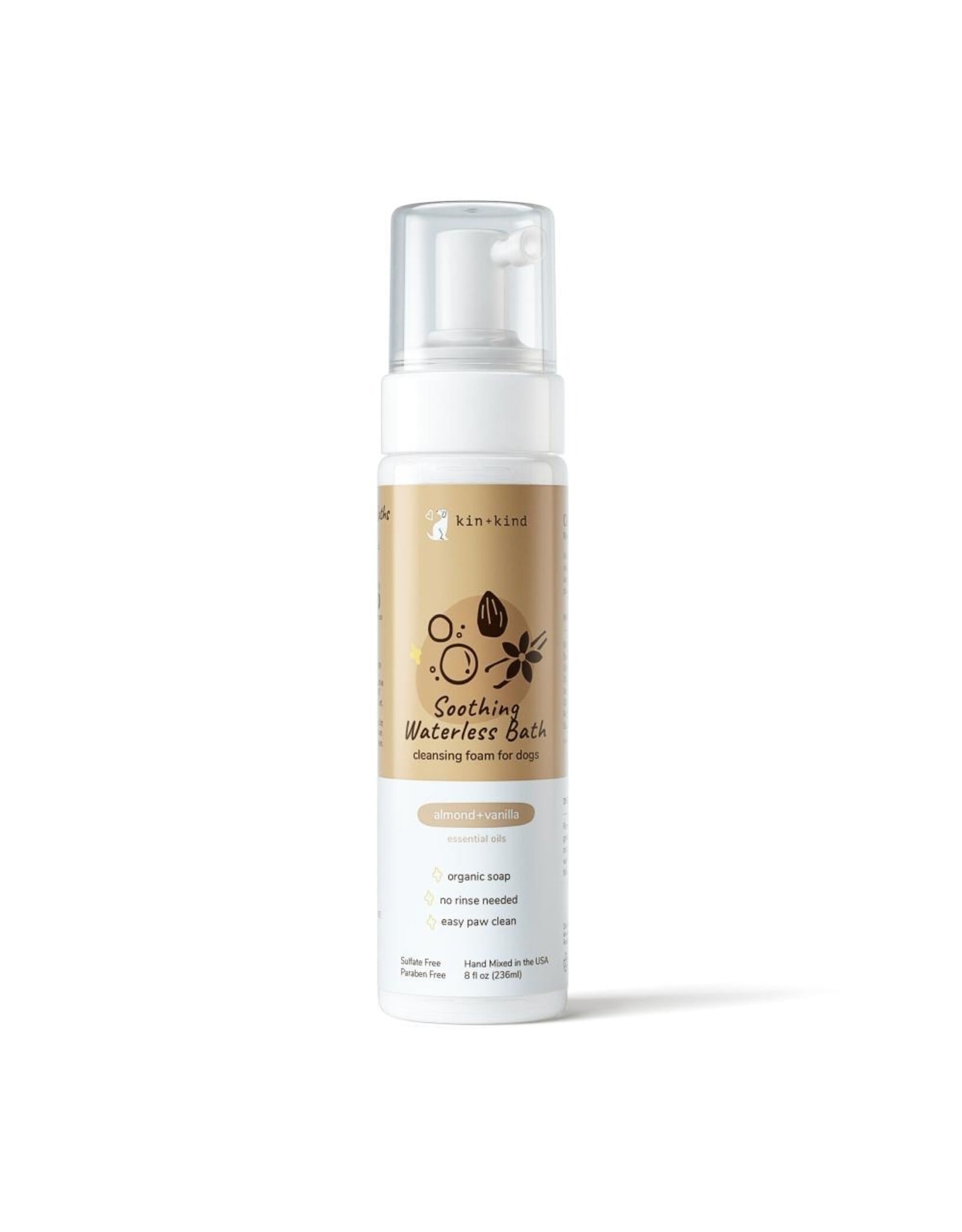 kin + kind Soothing Waterless Bath Almond Vanilla 8oz