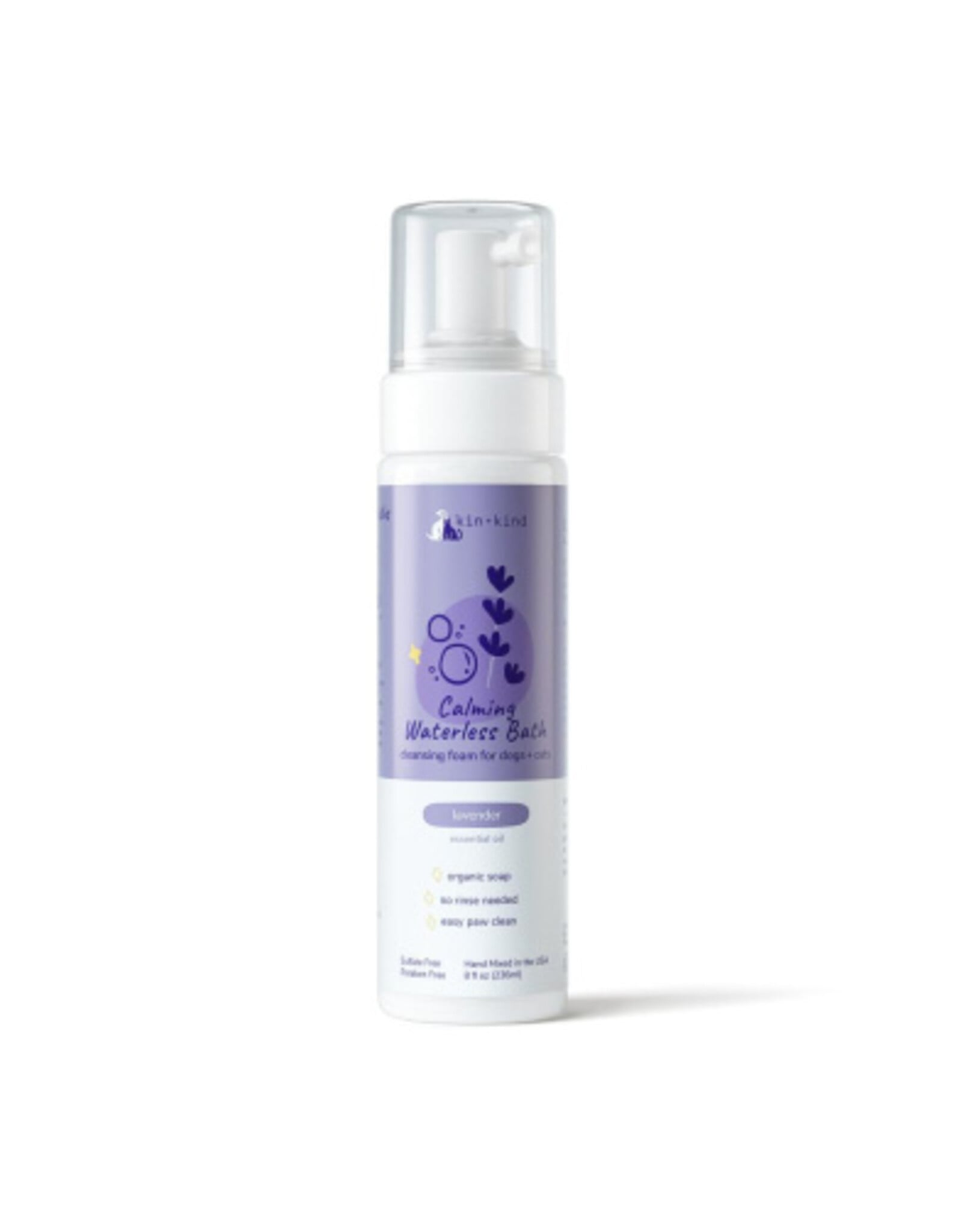 kin + kind Lavender Calm Dog and Cat Waterless Bath 8oz