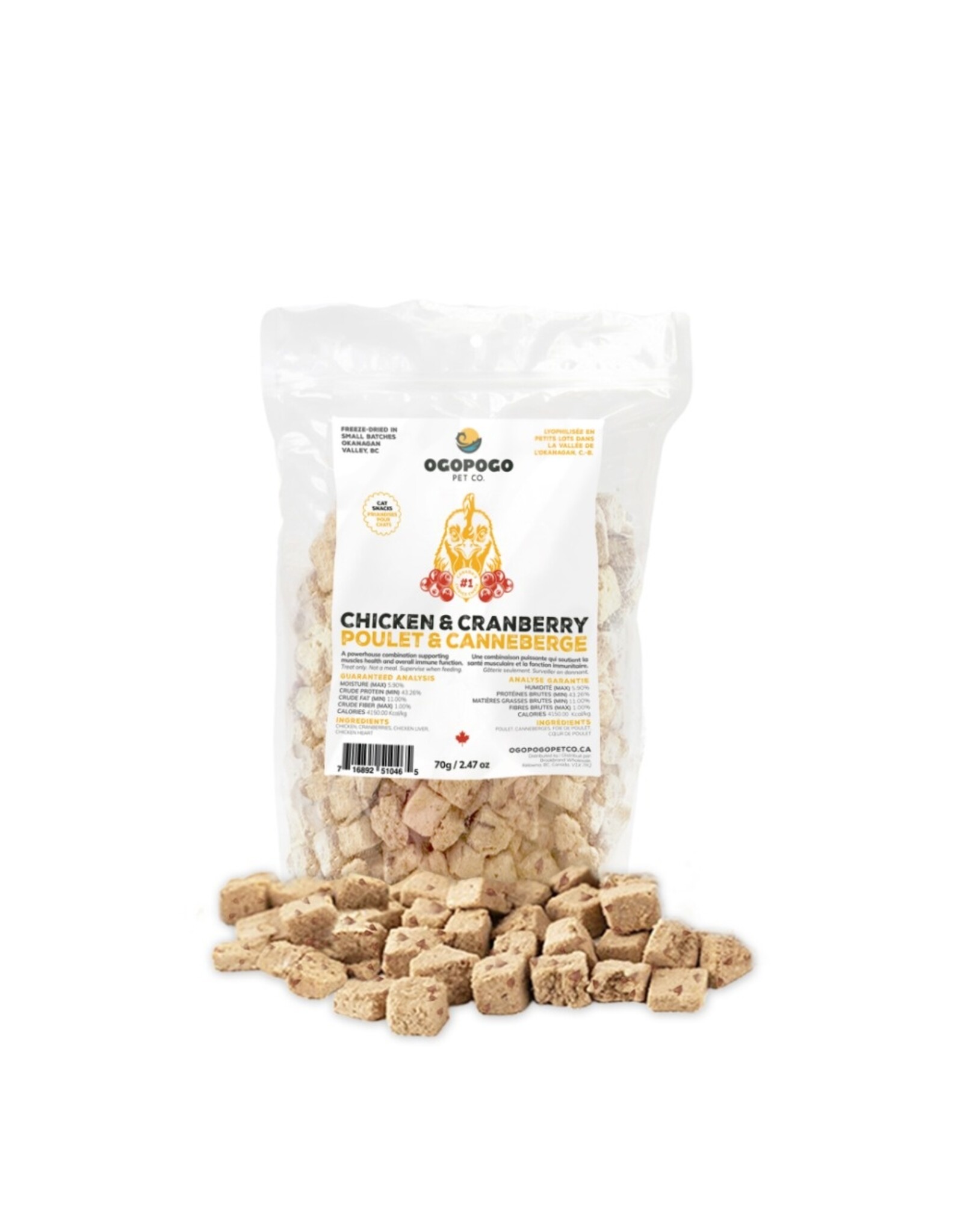 Ogopogo Pet Co. Freeze Dried Chicken & Cranberry