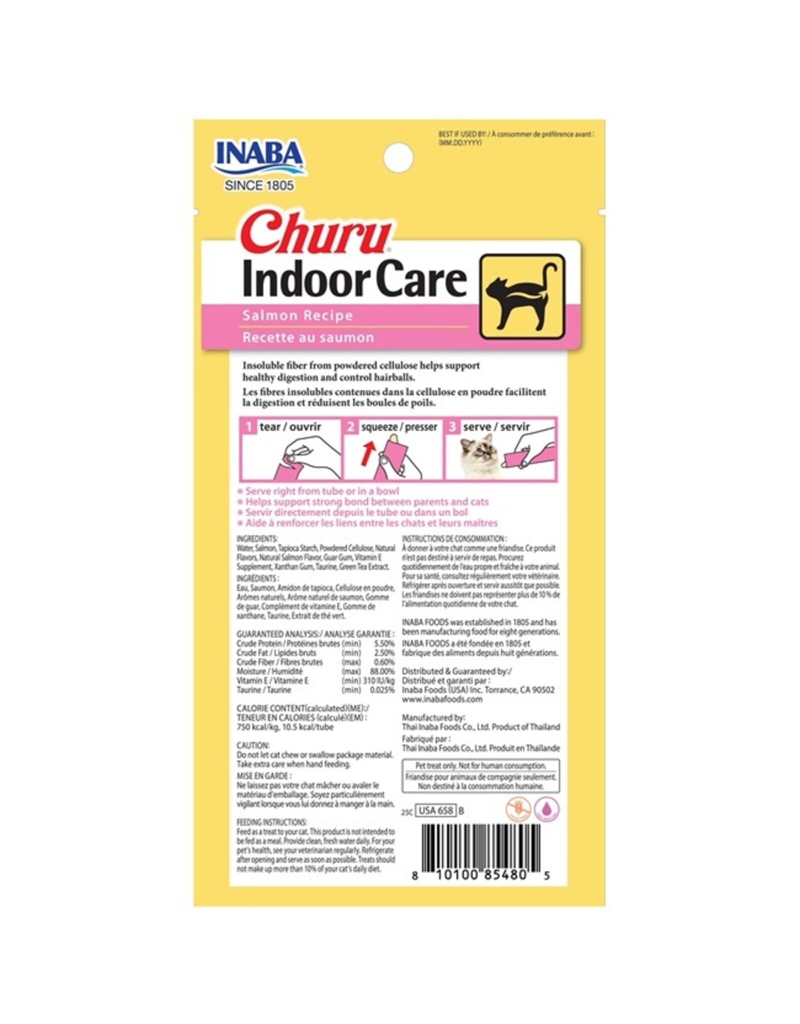 INABA Churu Puree Indoor Care Salmon 2oz