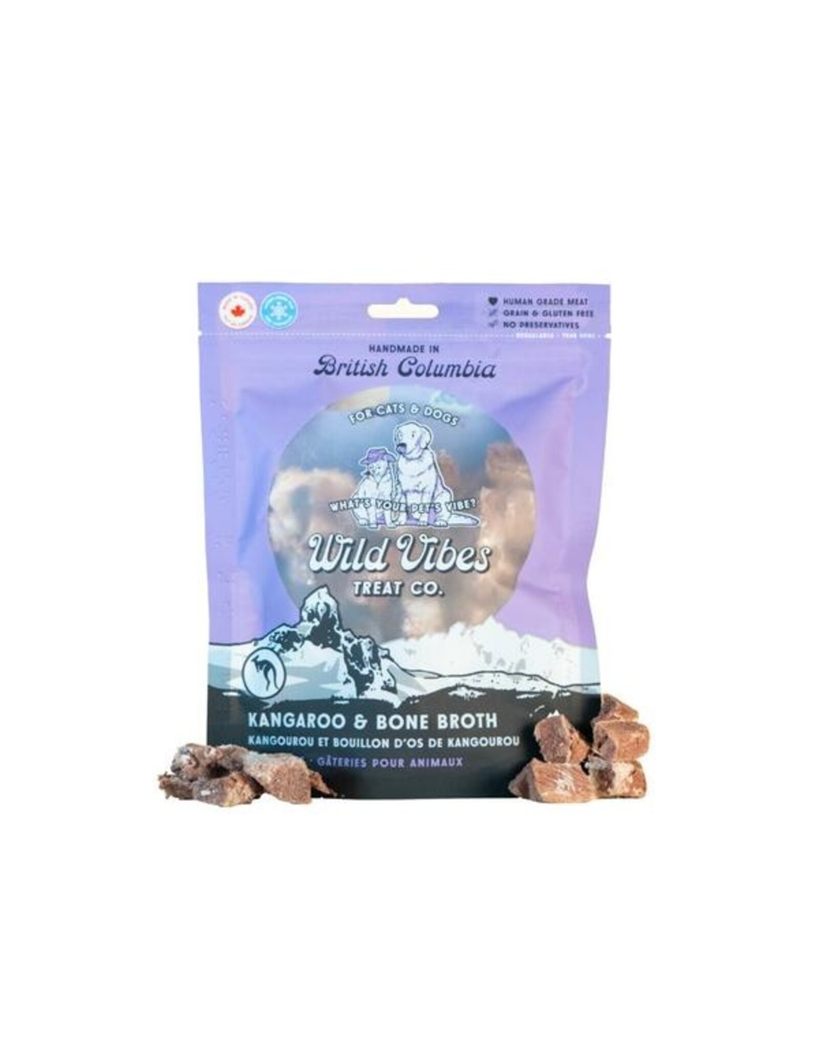 Wild Vibes Treat Co. Kangaroo & Bone Broth Treats 58g