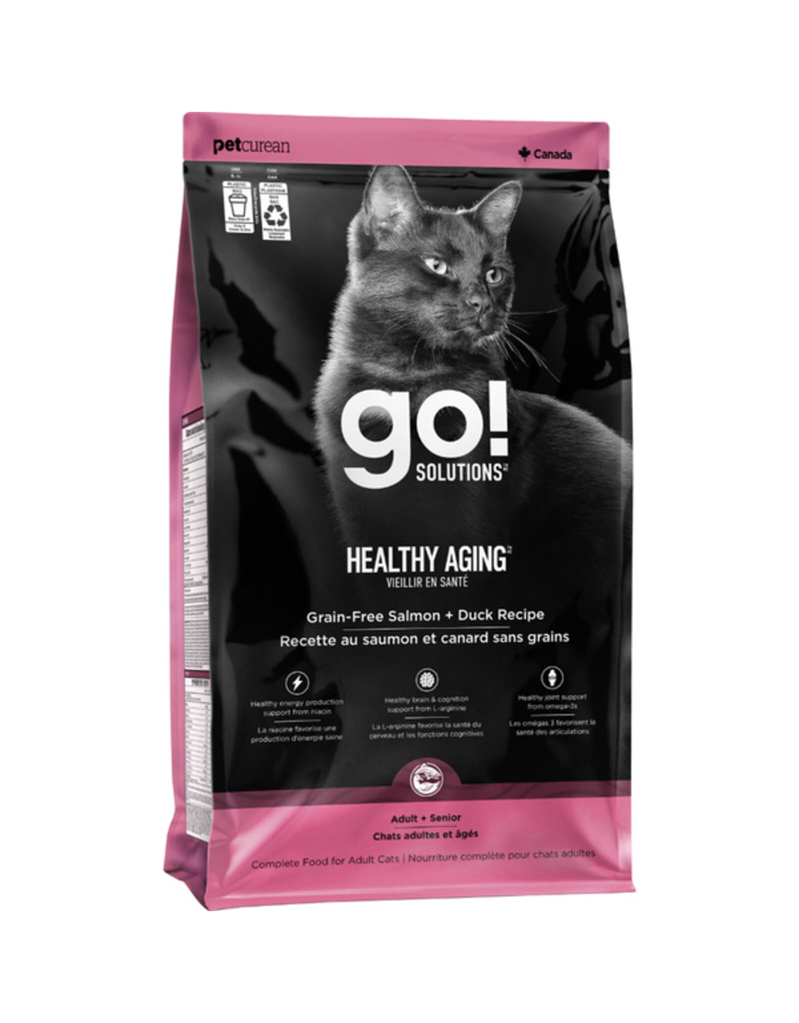 Petcurean Go! Healthy Aging GF Salmon & Duck 3lb.