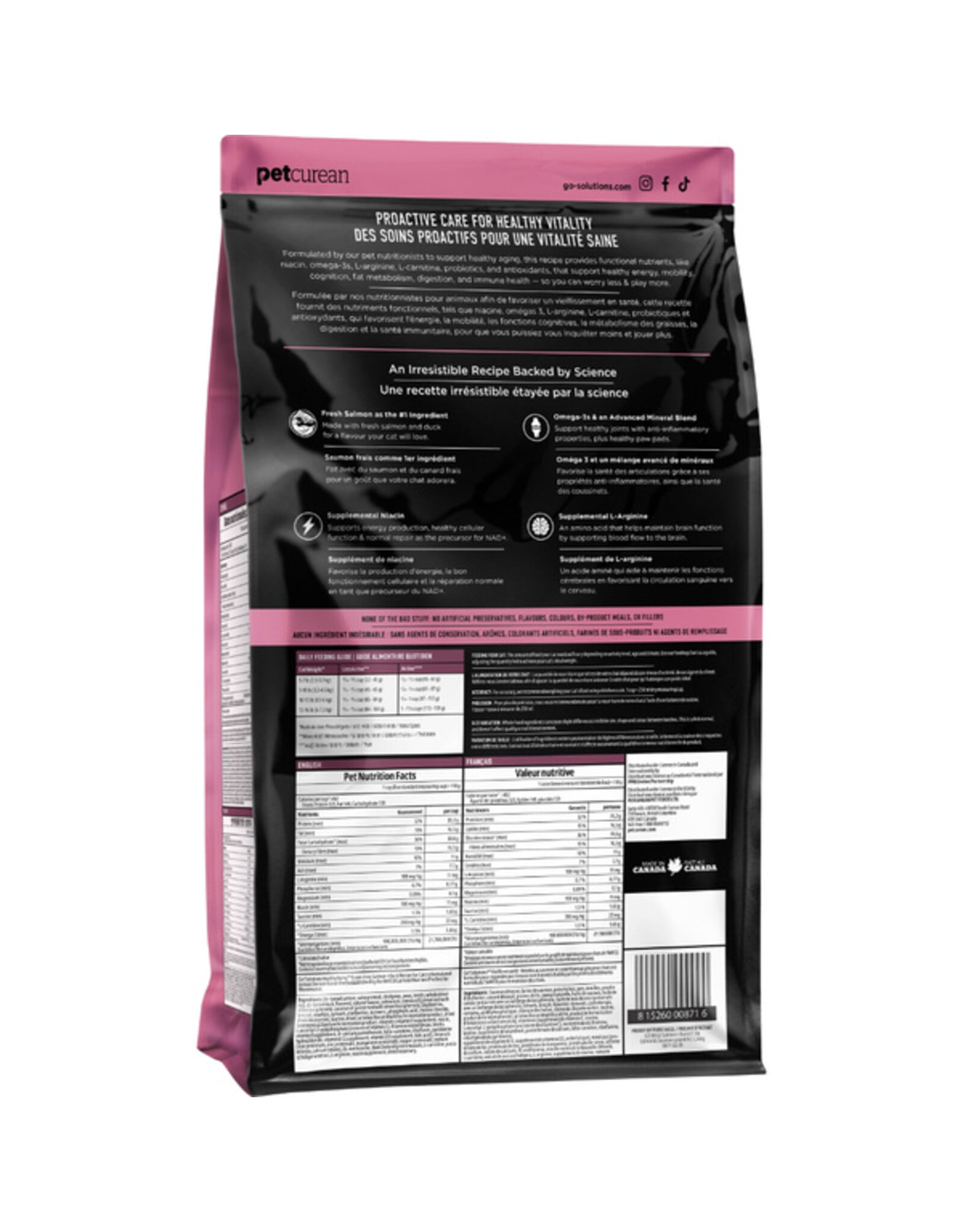 Petcurean Go! Healthy Aging GF Salmon & Duck 3lb.