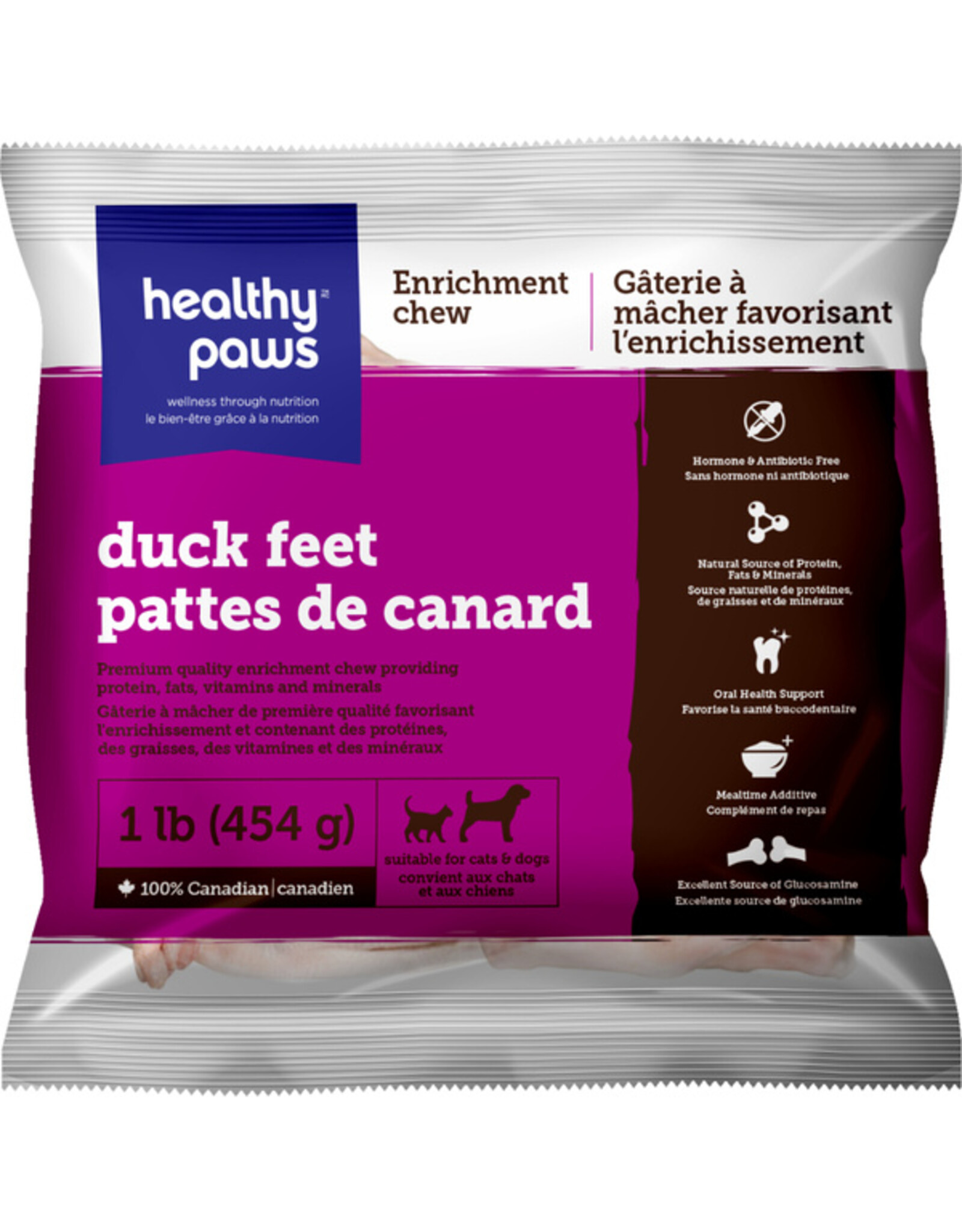 Healthy Paws Frozen - Enrichment Raw Duck Feet 1LB