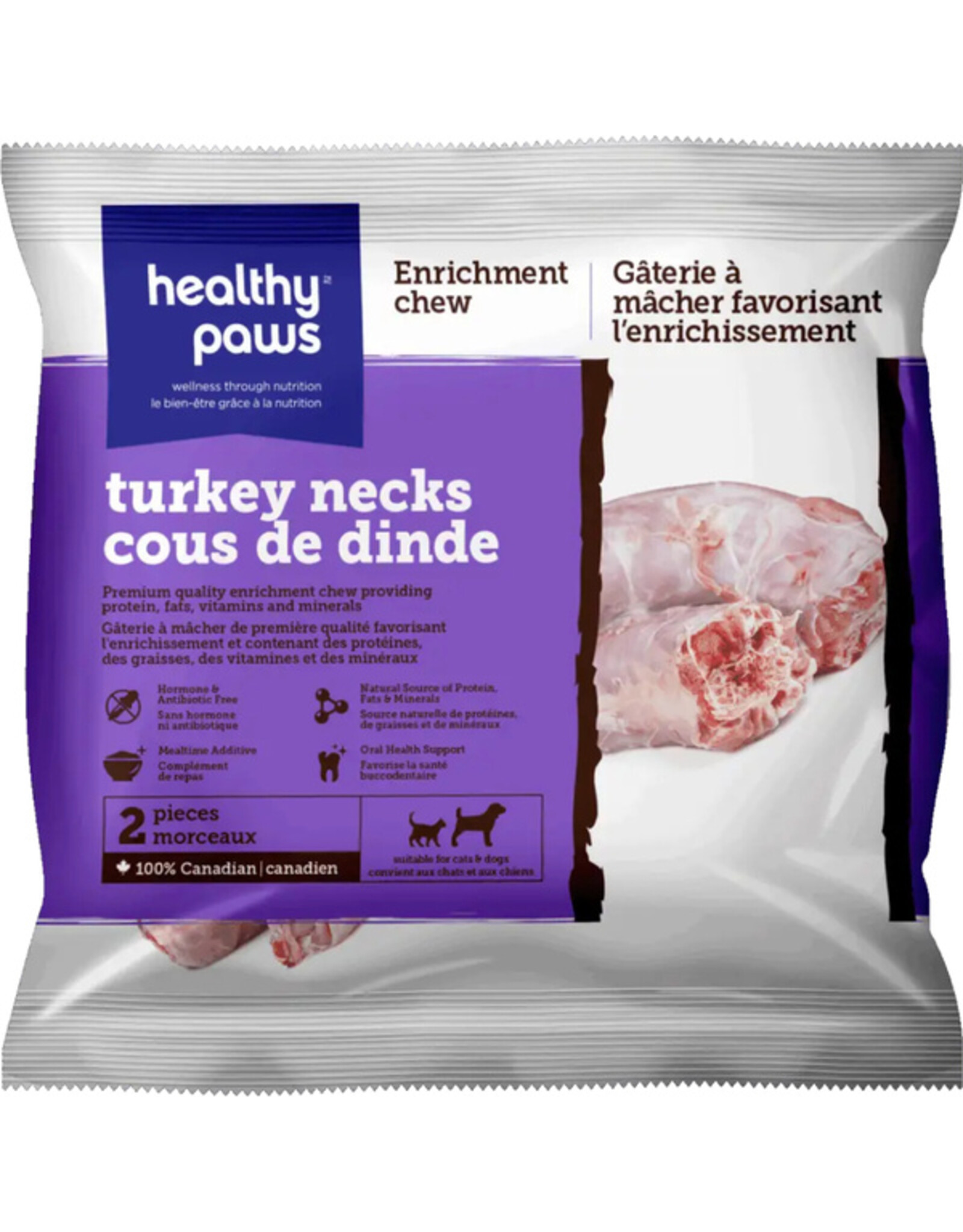 Healthy Paws Frozen - Enrichment Turkey Necks 1LB