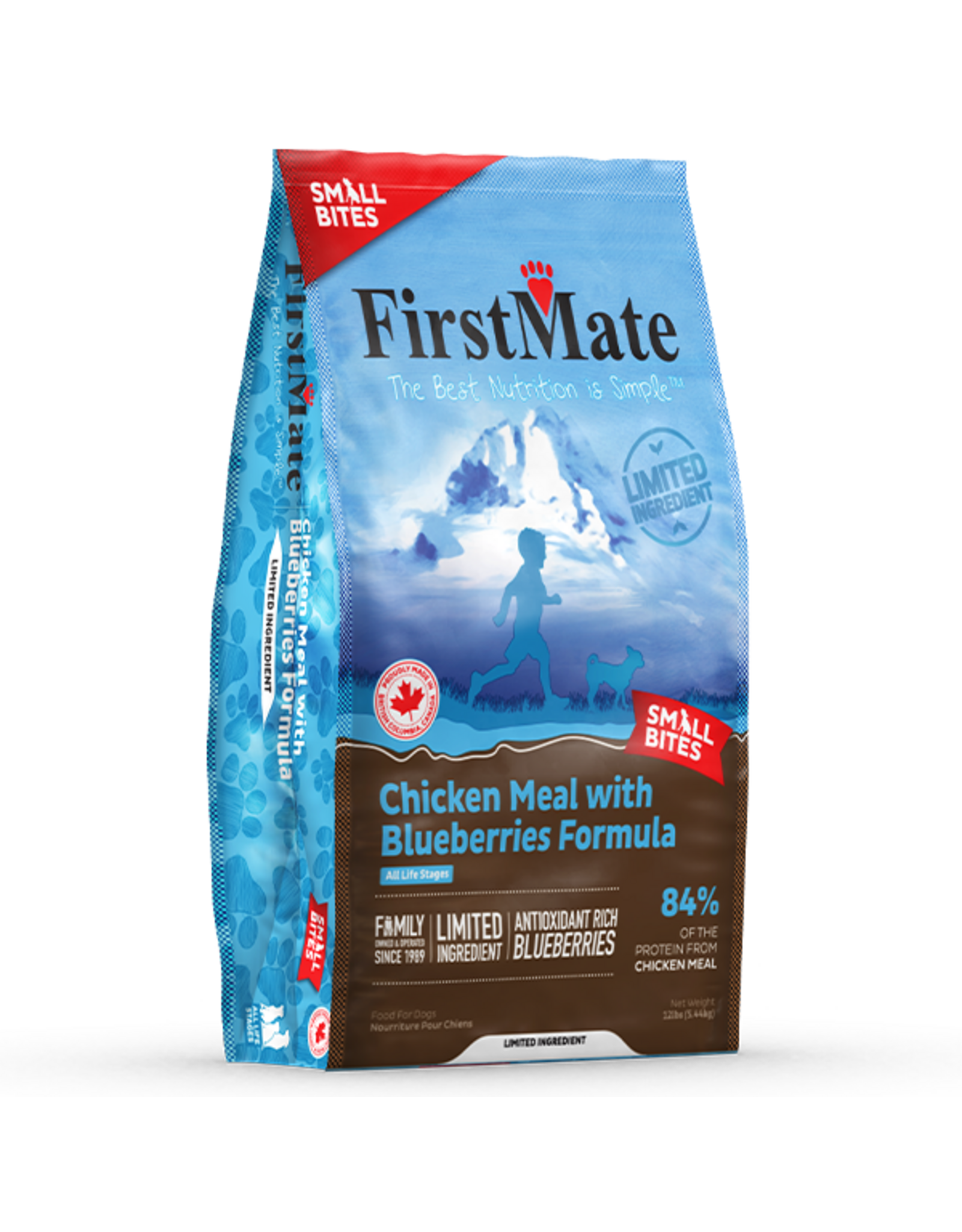 FirstMate Dog LID GF Chicken w/Blueberries Small Bites 12lb