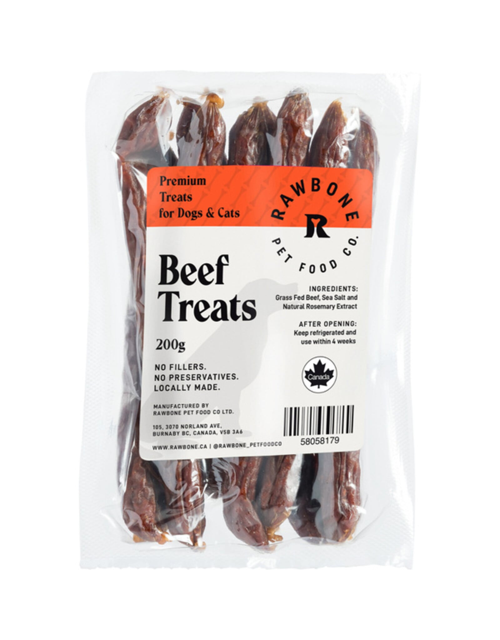 Rawbone Grass Fed Beef Treat Sticks 200gm