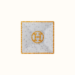HERMES Mosaique Au 24 Or Petite Assiette Carré Nº1 2.8 X 2.8'' - 7 X 7 Cm