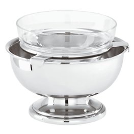 SAMBONET Elite Supreme Cup Shrimp Cocktail Server Crystal Stainless Steel Each 12 1/4''